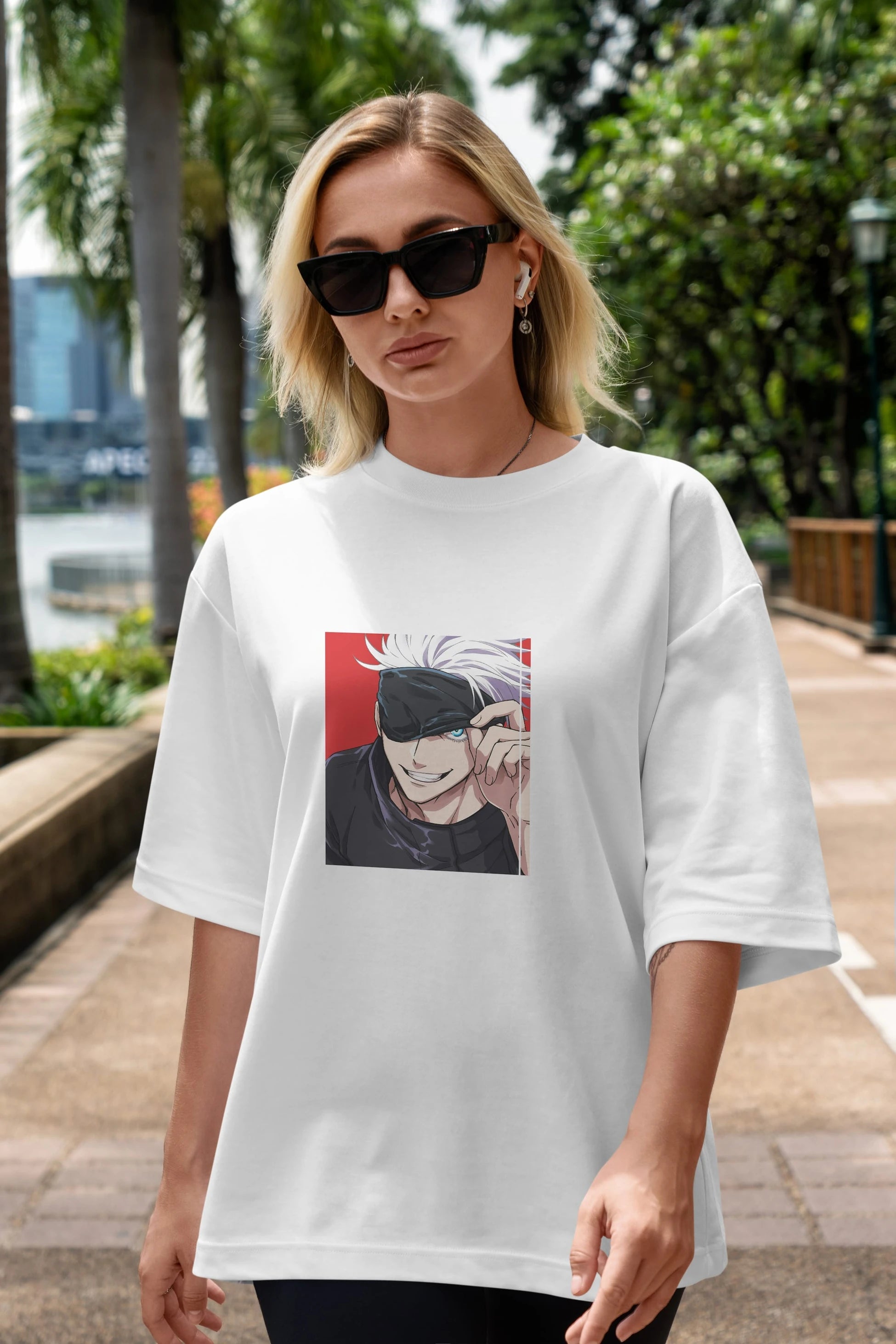 JUJUTSU KAISEN Anime Ön Baskılı Oversize t-shirt %100 pamuk Erkek Kadın Unisex