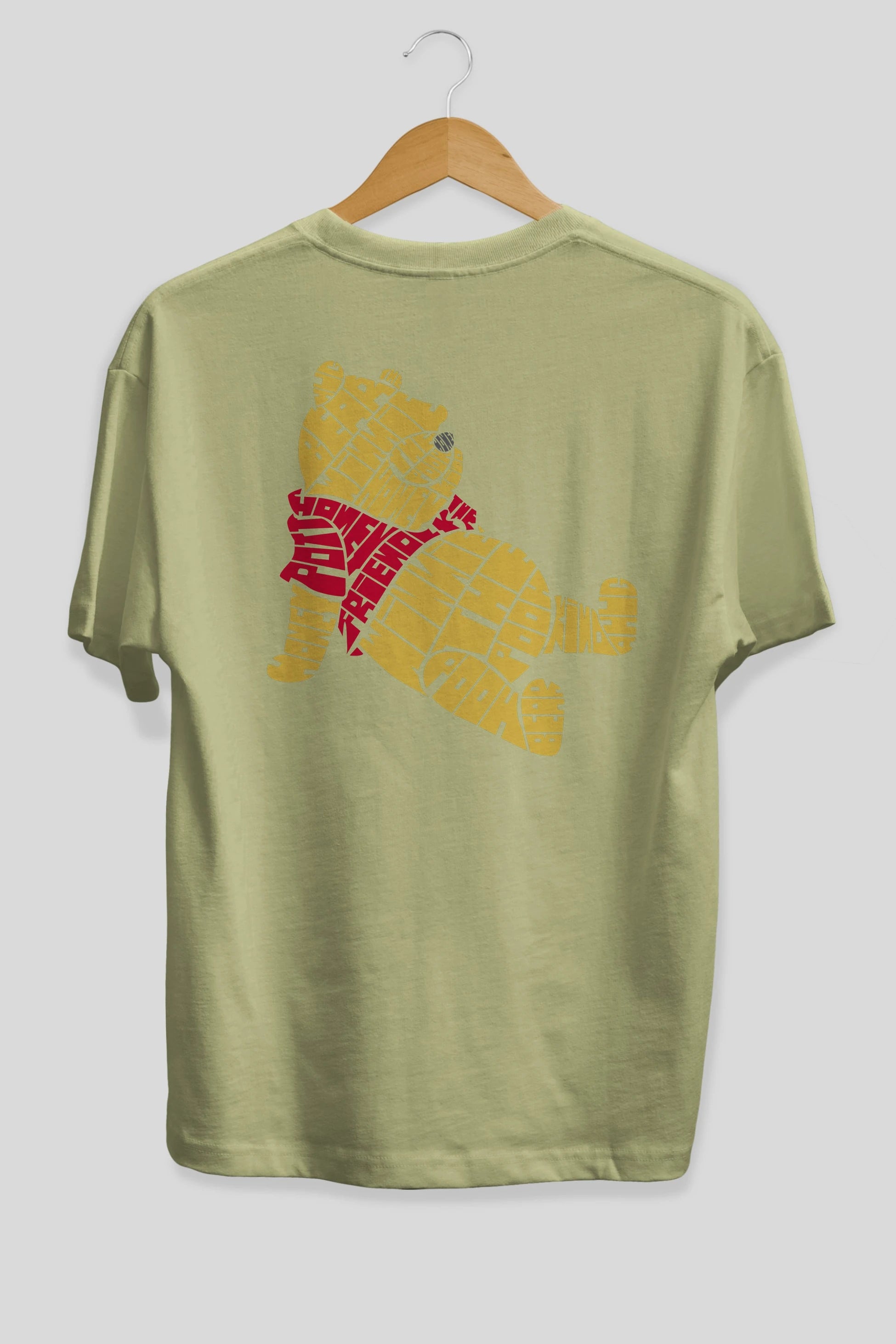 Winnie The Pooh Arka Baskılı Oversize t-shirt %100 pamuk Erkek Kadın Unisex