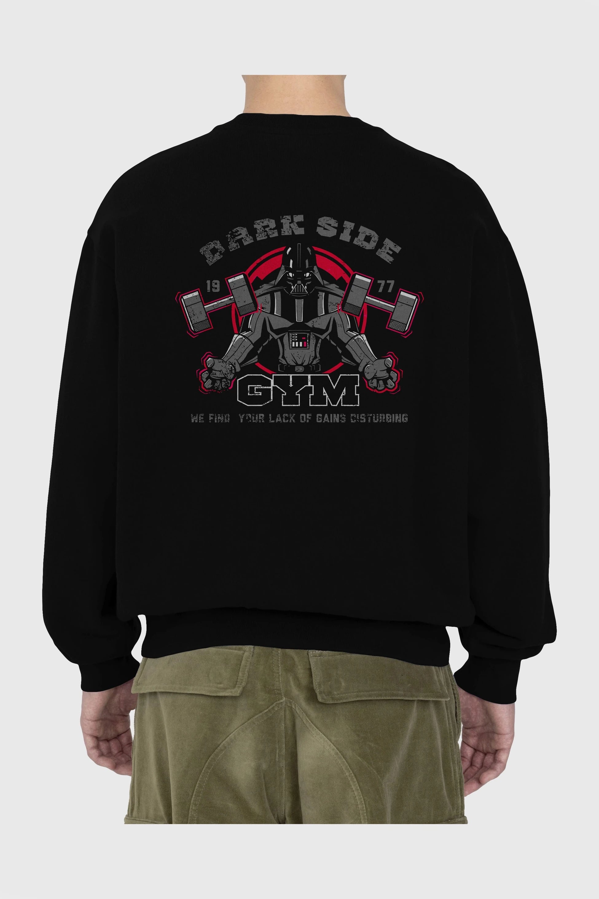 Darth Vader GYM Arka Baskılı Oversize Sweatshirt Erkek Kadın Unisex