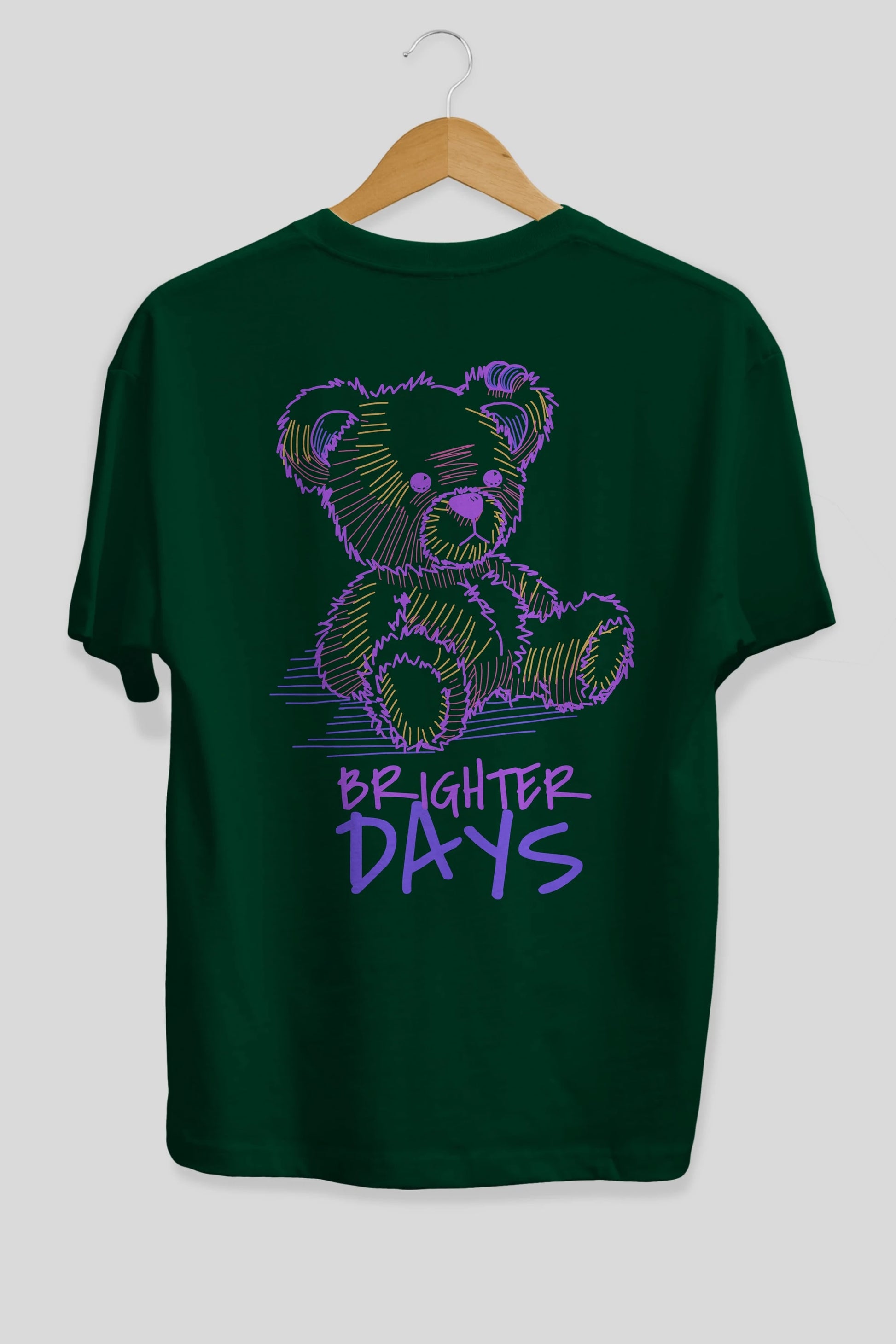 Brighter Days Arka Baskılı Oversize t-shirt Erkek Kadın Unisex