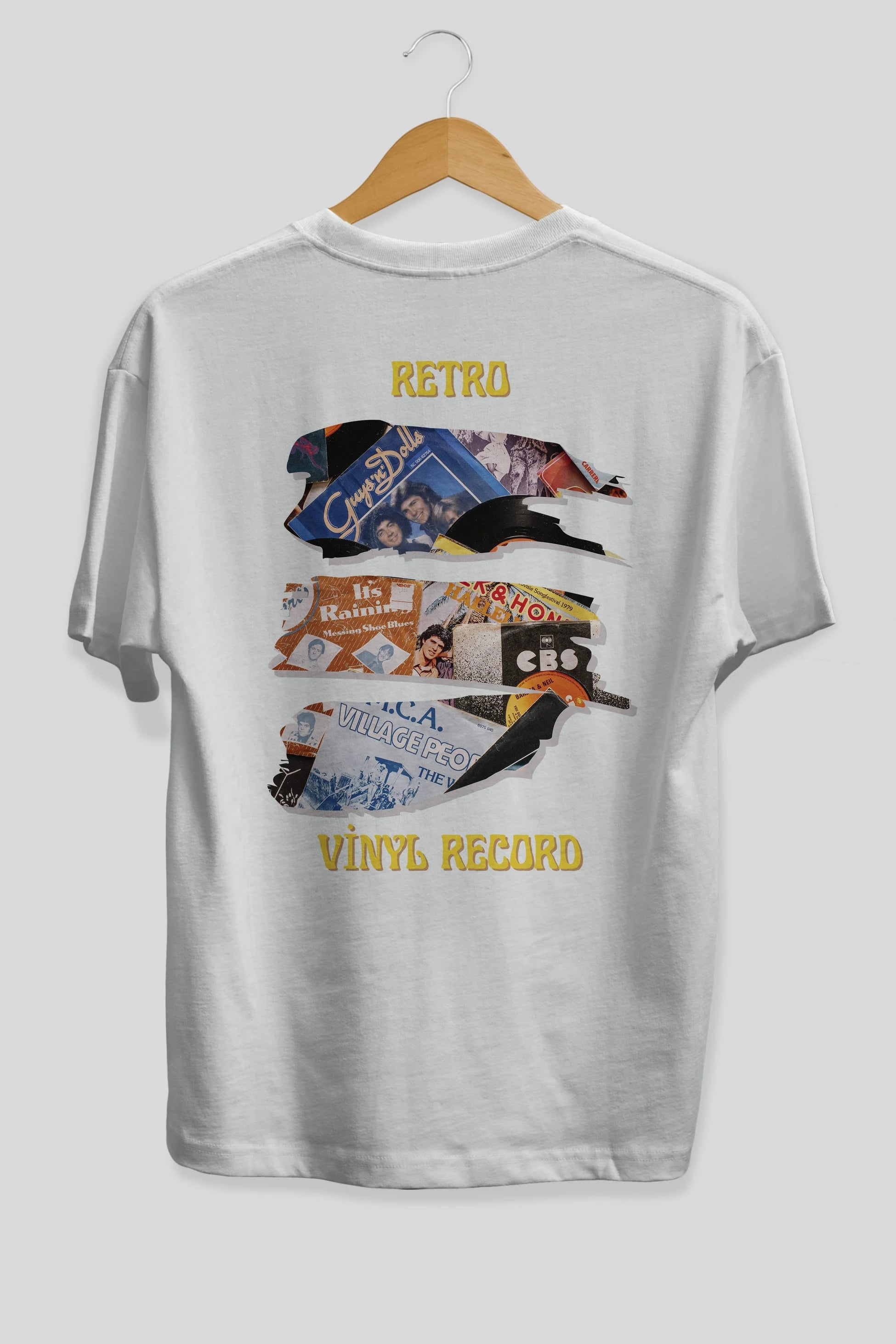 Retro Design Arka Baskılı Oversize t-shirt Erkek Kadın Unisex