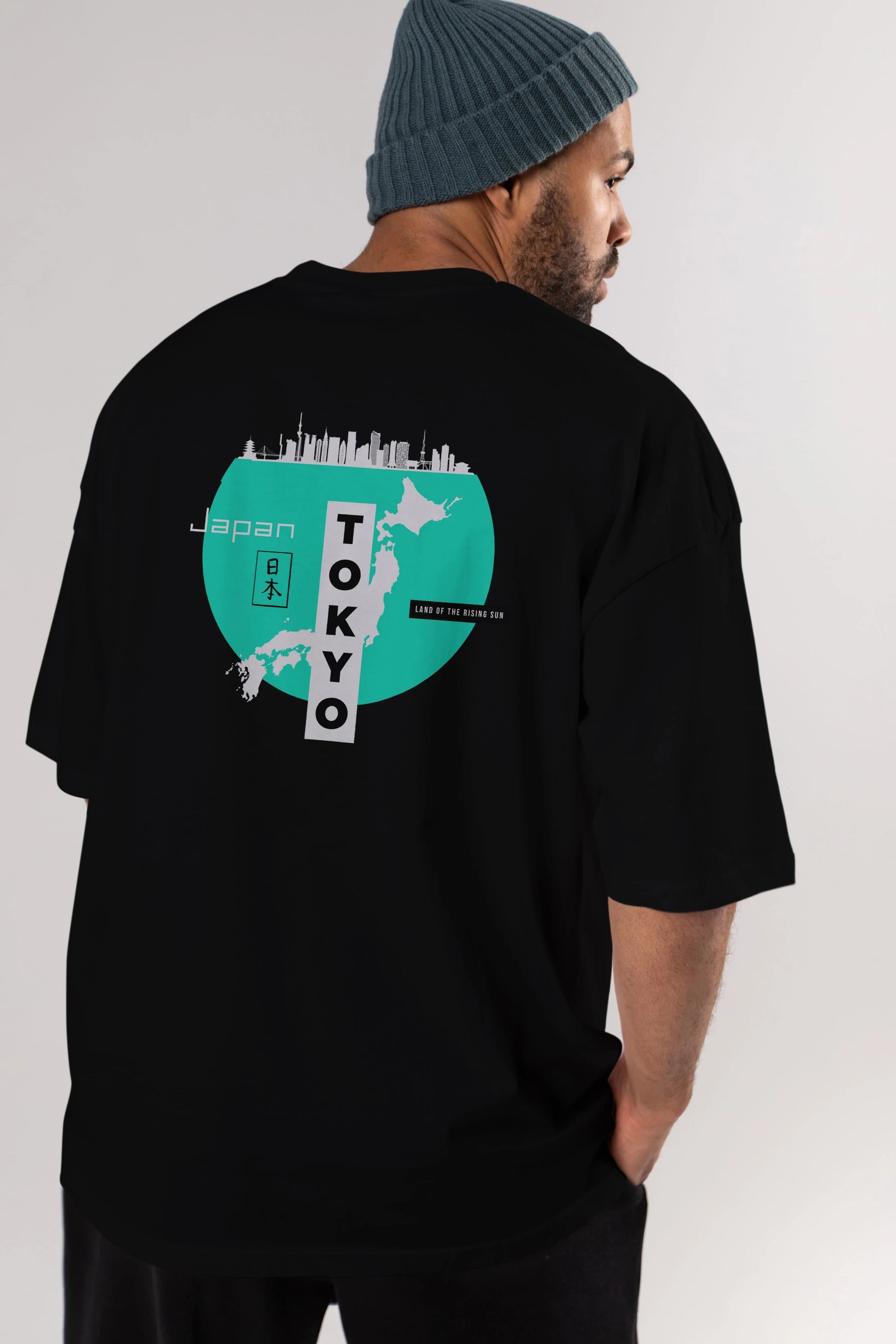 Japan Tokyo Arka Baskılı Oversize t-shirt Erkek Kadın Unisex