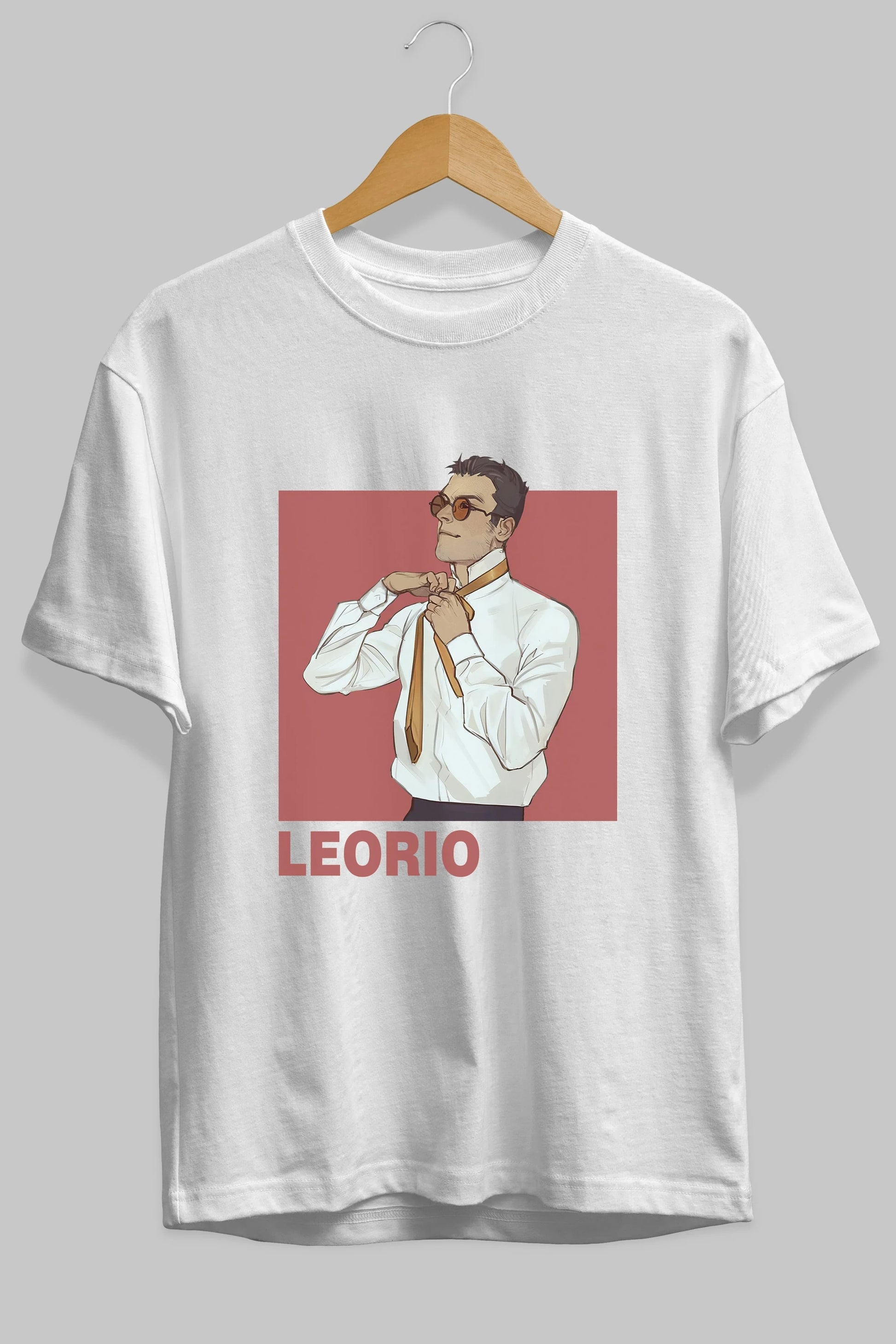 Leorio Paladiknight 5 Anime Ön Baskılı Oversize t-shirt %100 pamuk Erkek Kadın Unisex