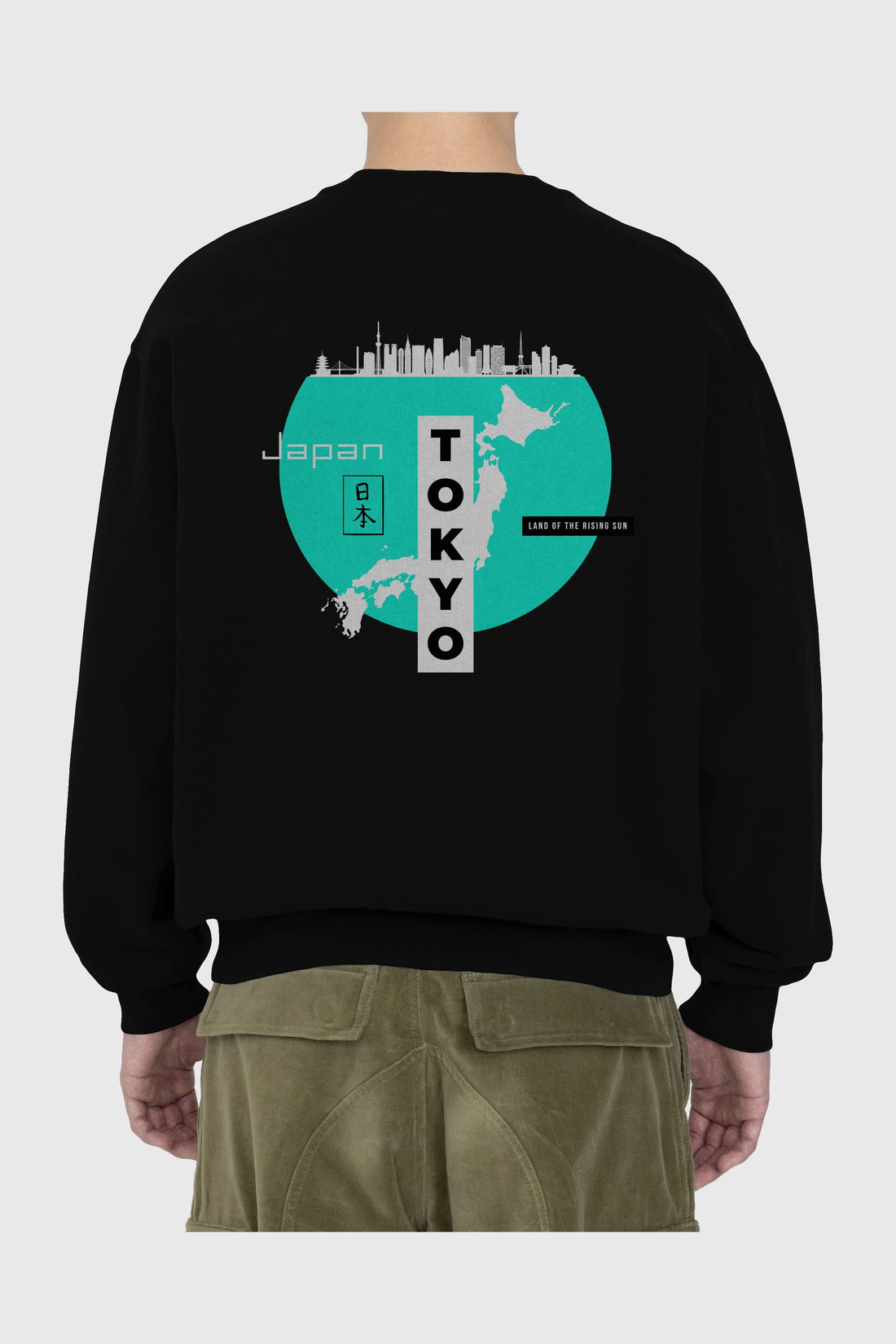 Japan Tokyo Arka Baskılı Oversize Sweatshirt Erkek Kadın Unisex