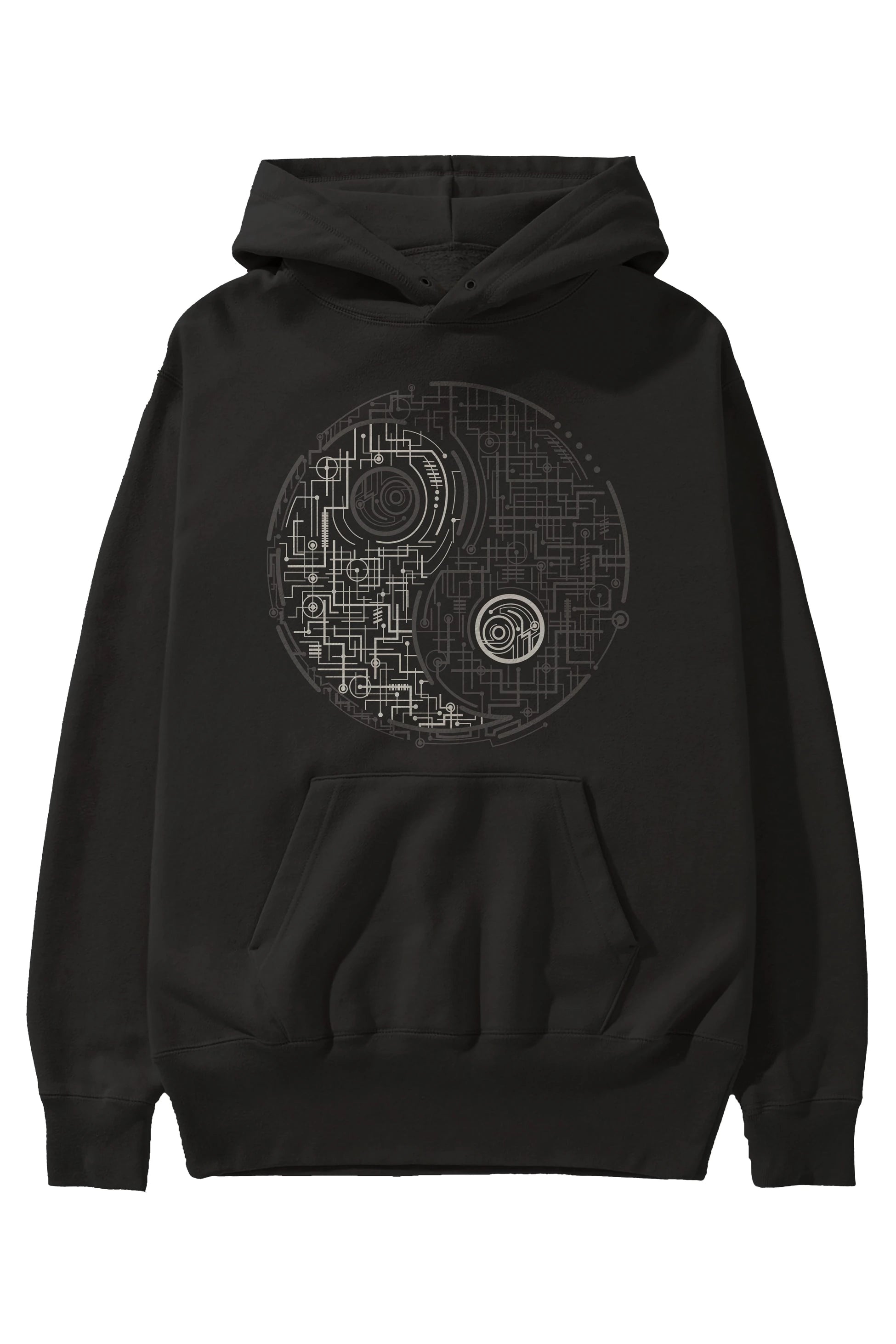 Electric Balance Ön Baskılı Hoodie Oversize Kapüşonlu Sweatshirt Erkek Kadın Unisex