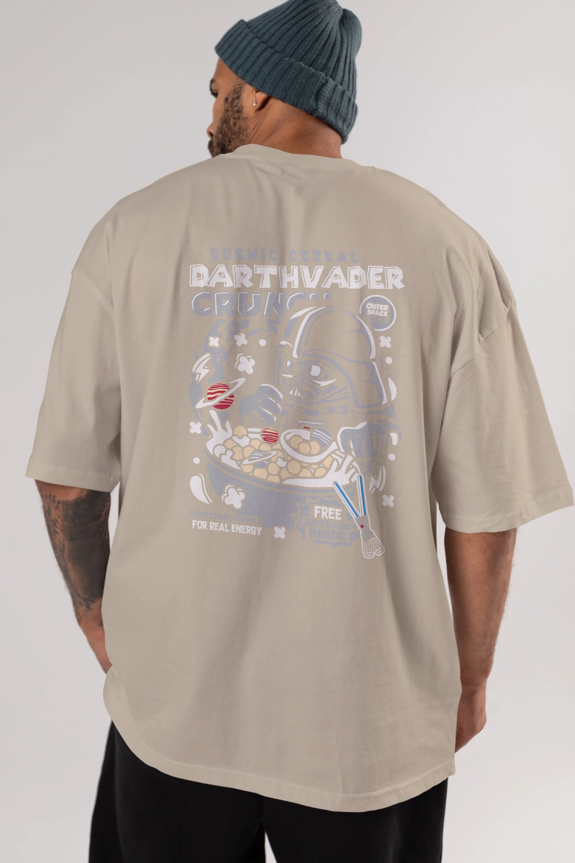 Darth Vader (2) Arka Baskılı Oversize t-shirt Erkek Kadın Unisex %100 Pamuk Bisiklet Yaka tişort