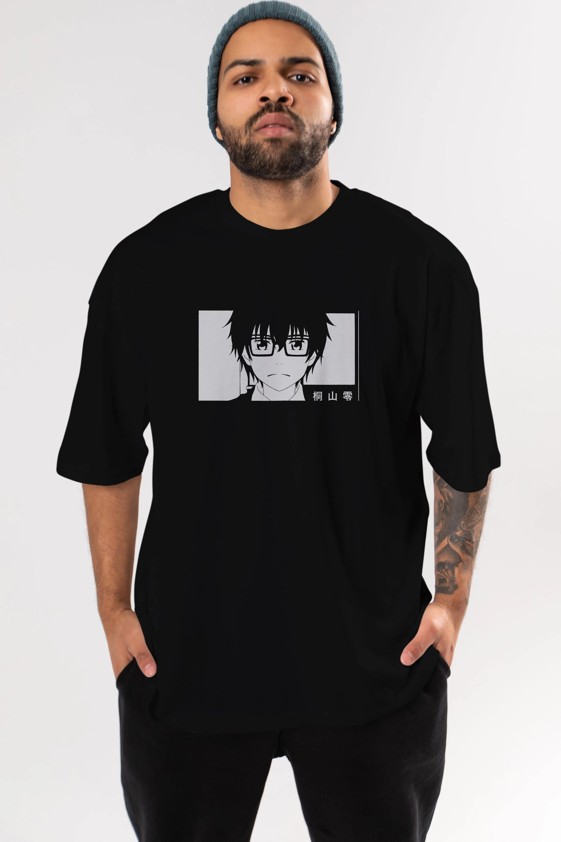 Rei Kiriyama 3 Anime Ön Baskılı Oversize t-shirt %100 pamuk Erkek Kadın Unisex