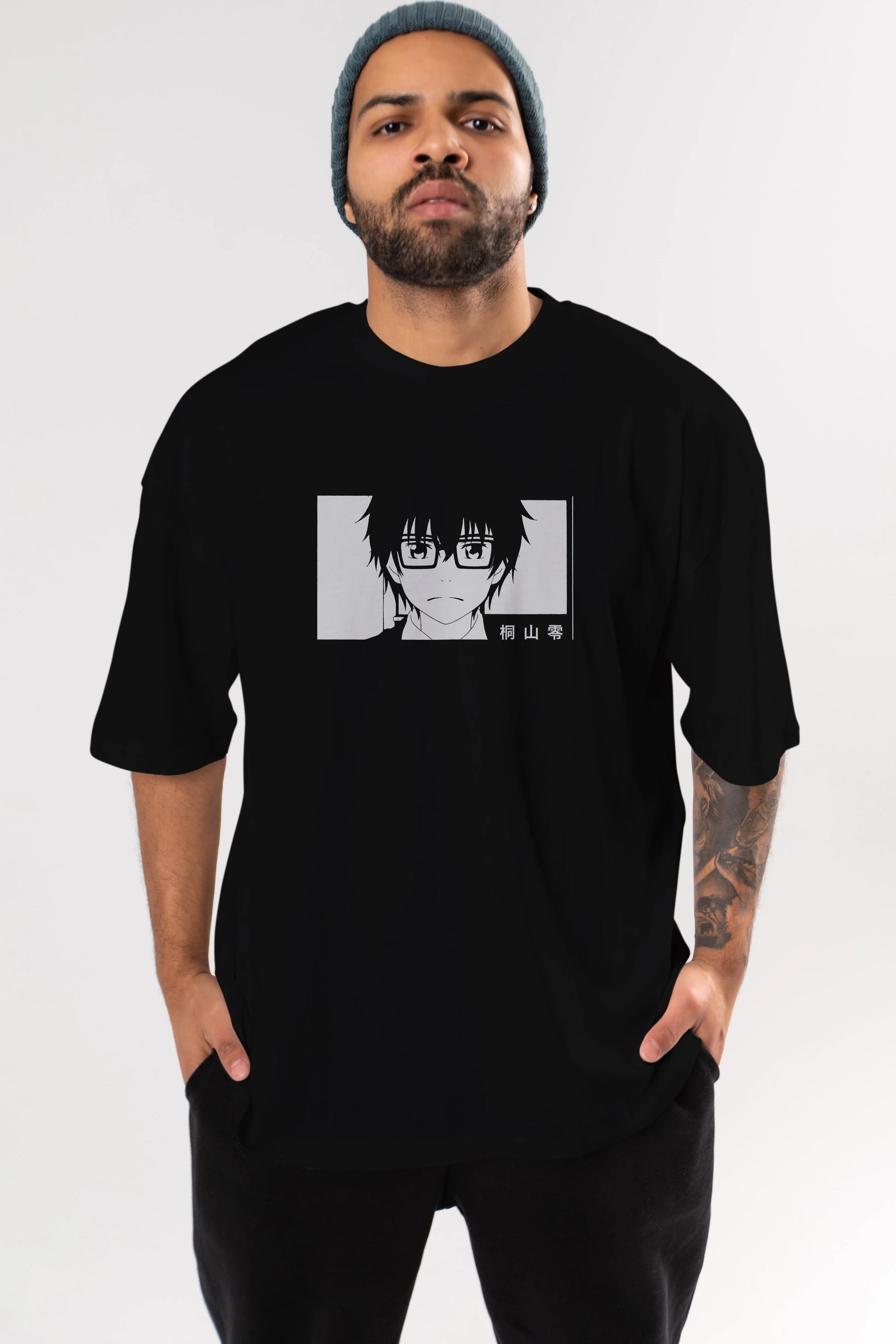 Rei Kiriyama 3 Anime Ön Baskılı Oversize t-shirt %100 pamuk Erkek Kadın Unisex