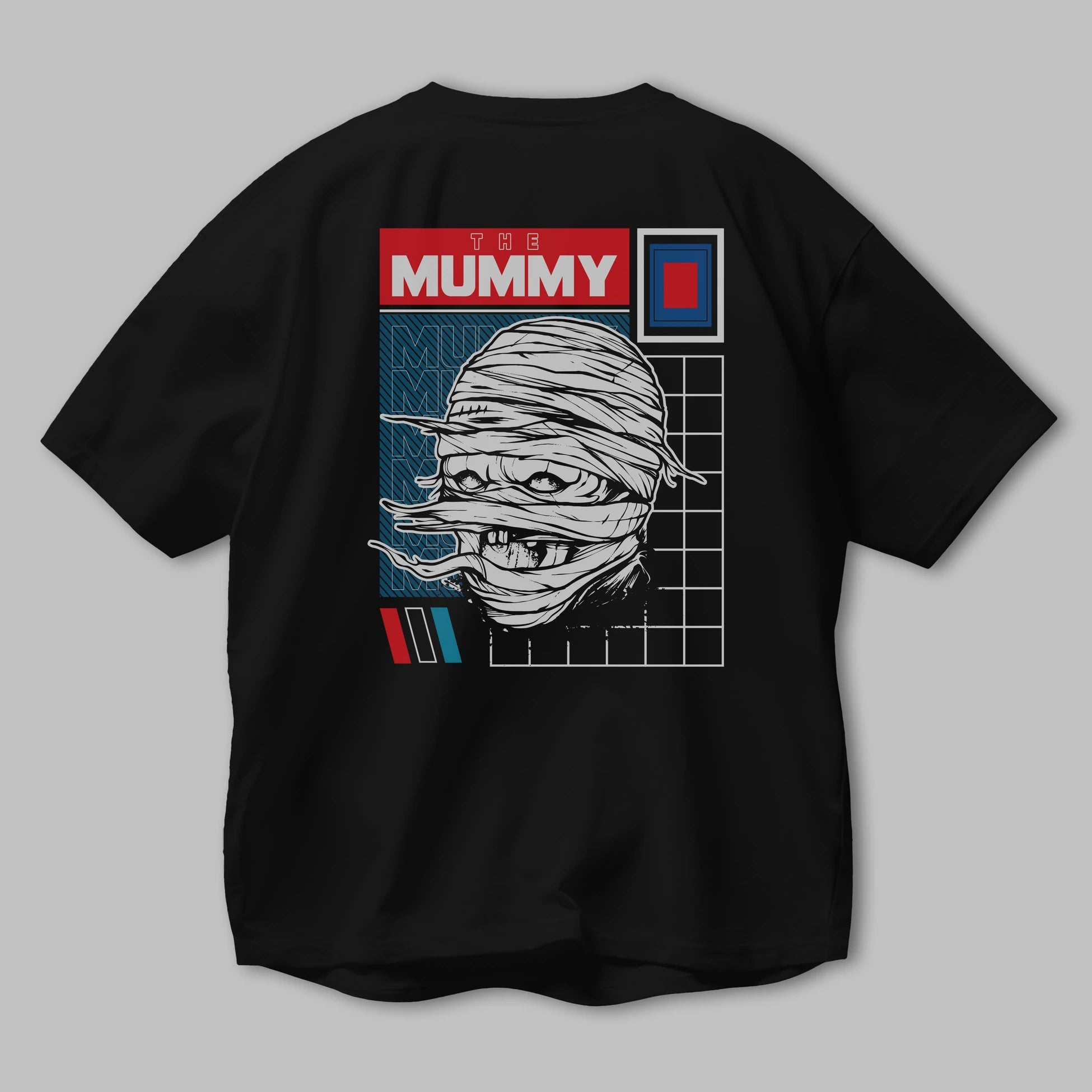 The Mummy Arka Baskılı Oversize t-shirt Erkek Kadın Unisex