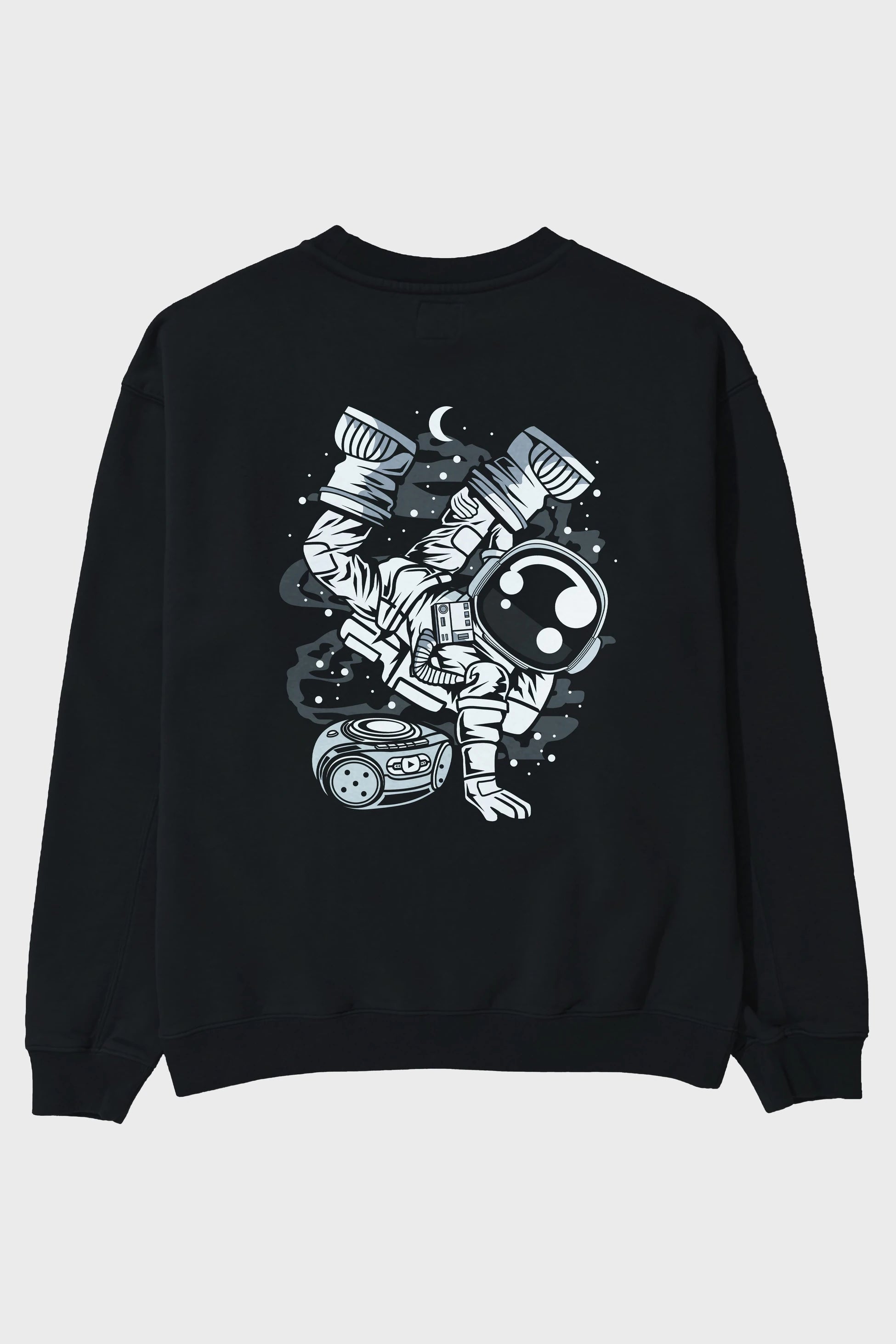 Space Breakdance Arka Baskılı Oversize Sweatshirt Erkek Kadın Unisex