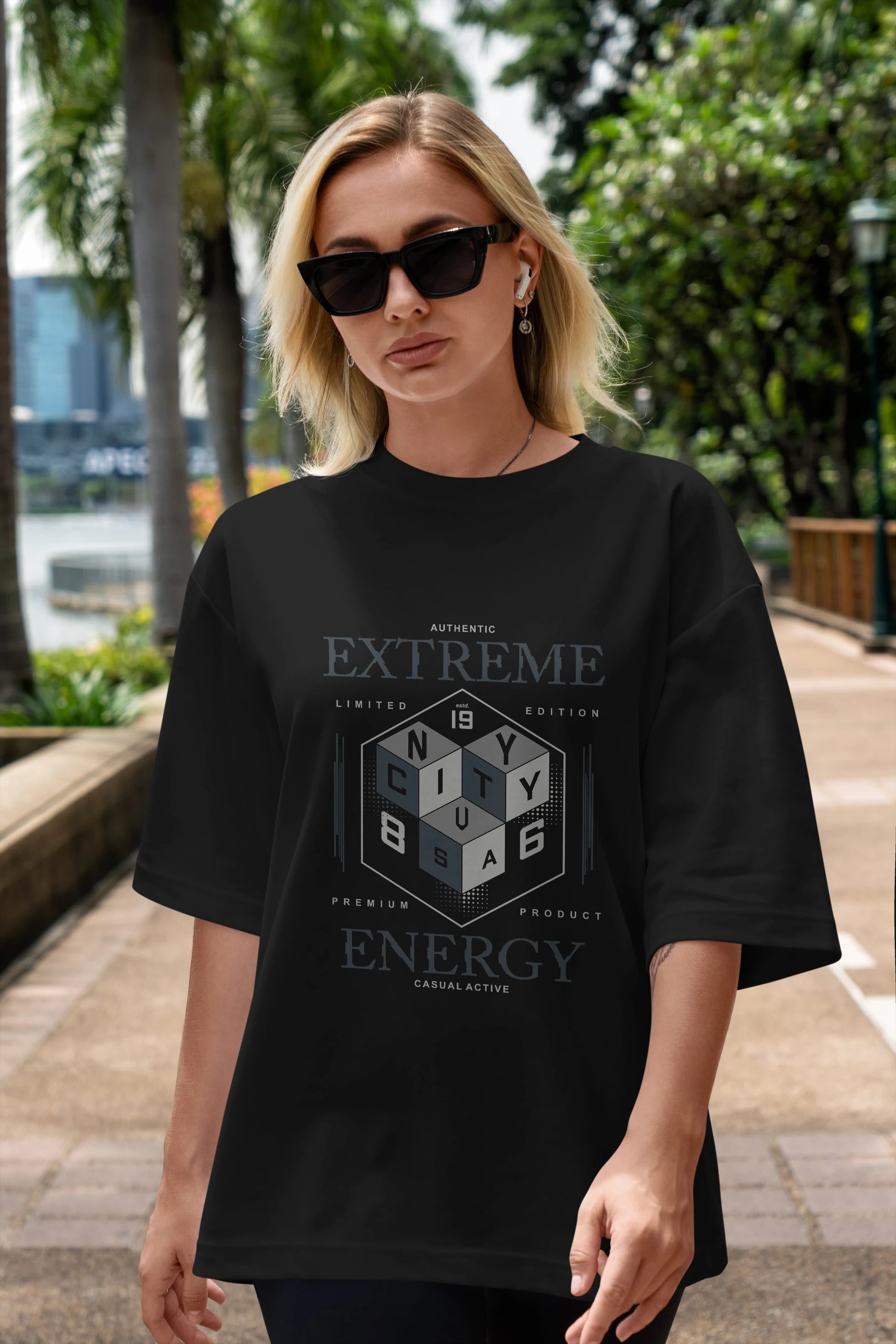 Extreme Energy Ön Baskılı Oversize t-shirt Erkek Kadın Unisex