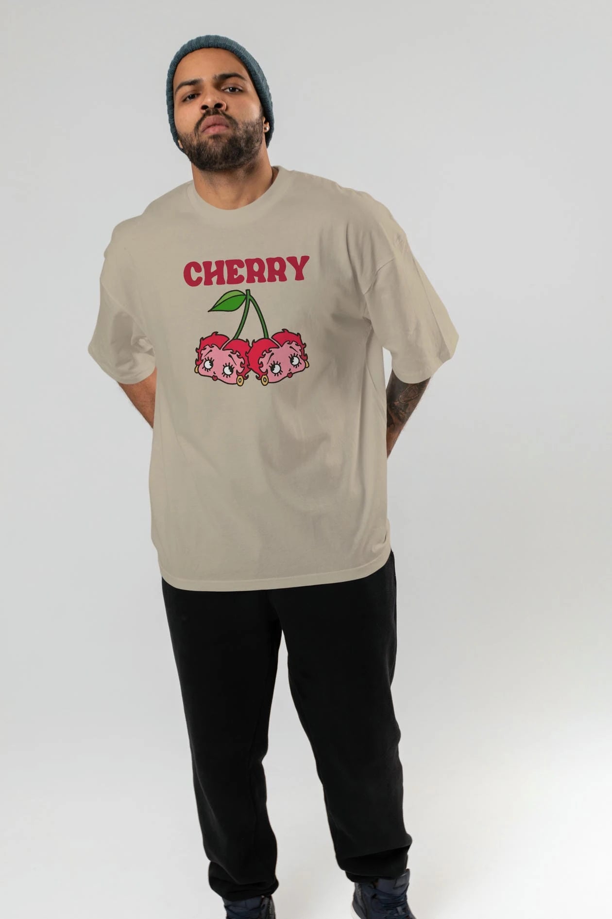 Cherry Cherries 10 Ön Baskılı Oversize t-shirt Erkek Kadın Pamuk Bisiklet Yaka tişort