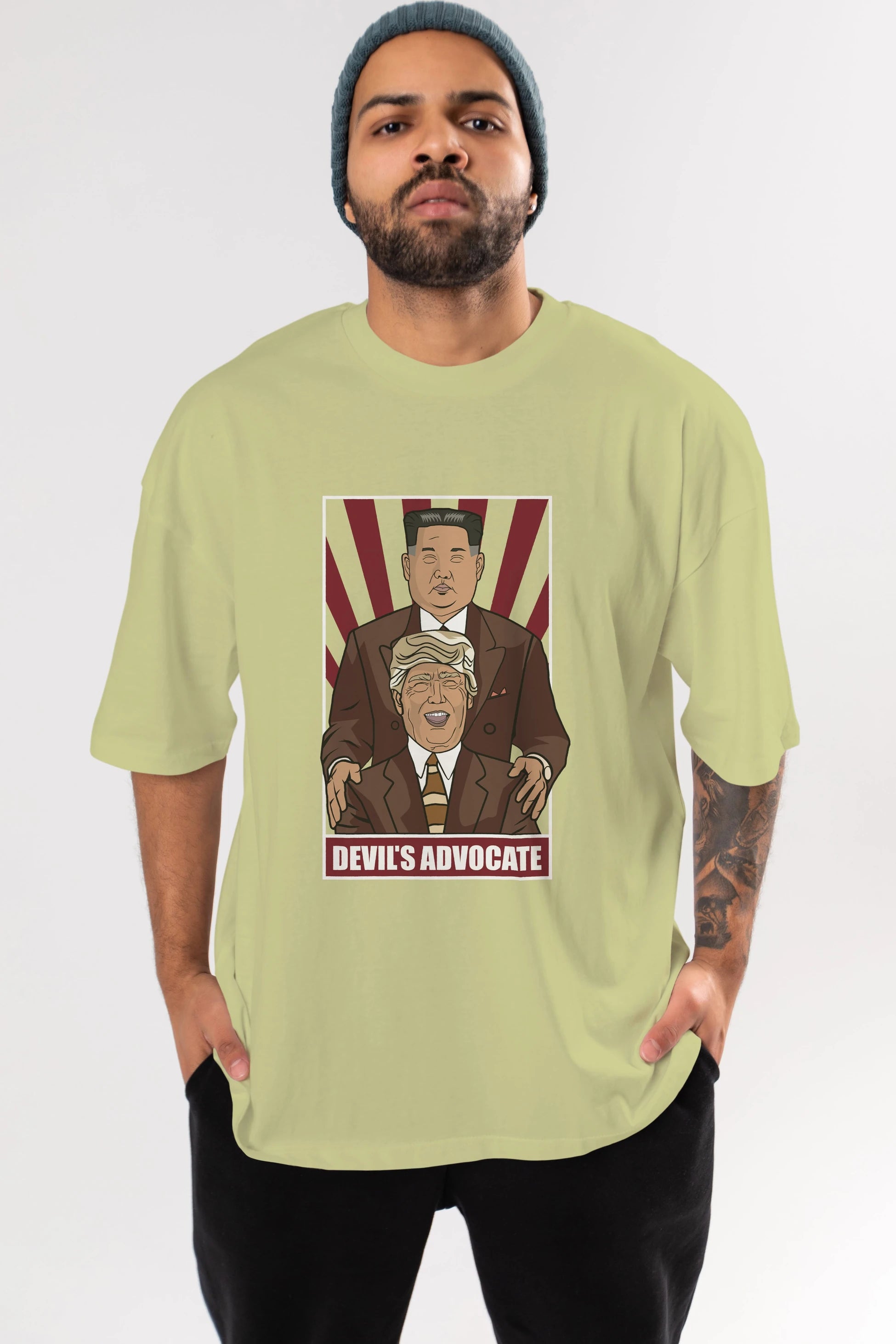 Devil_s Advocate Ön Baskılı Oversize t-shirt Erkek Kadın Unisex %100 Pamuk tişort
