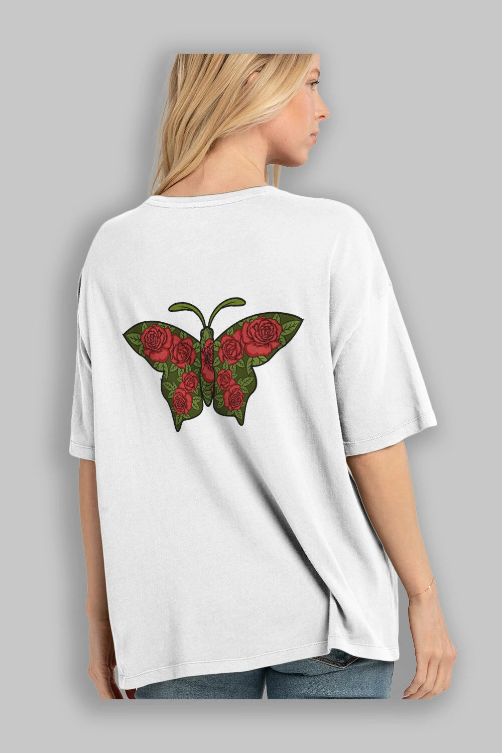 Happiness Streetwear Arka Baskılı Oversize t-shirt Erkek Kadın Unisex