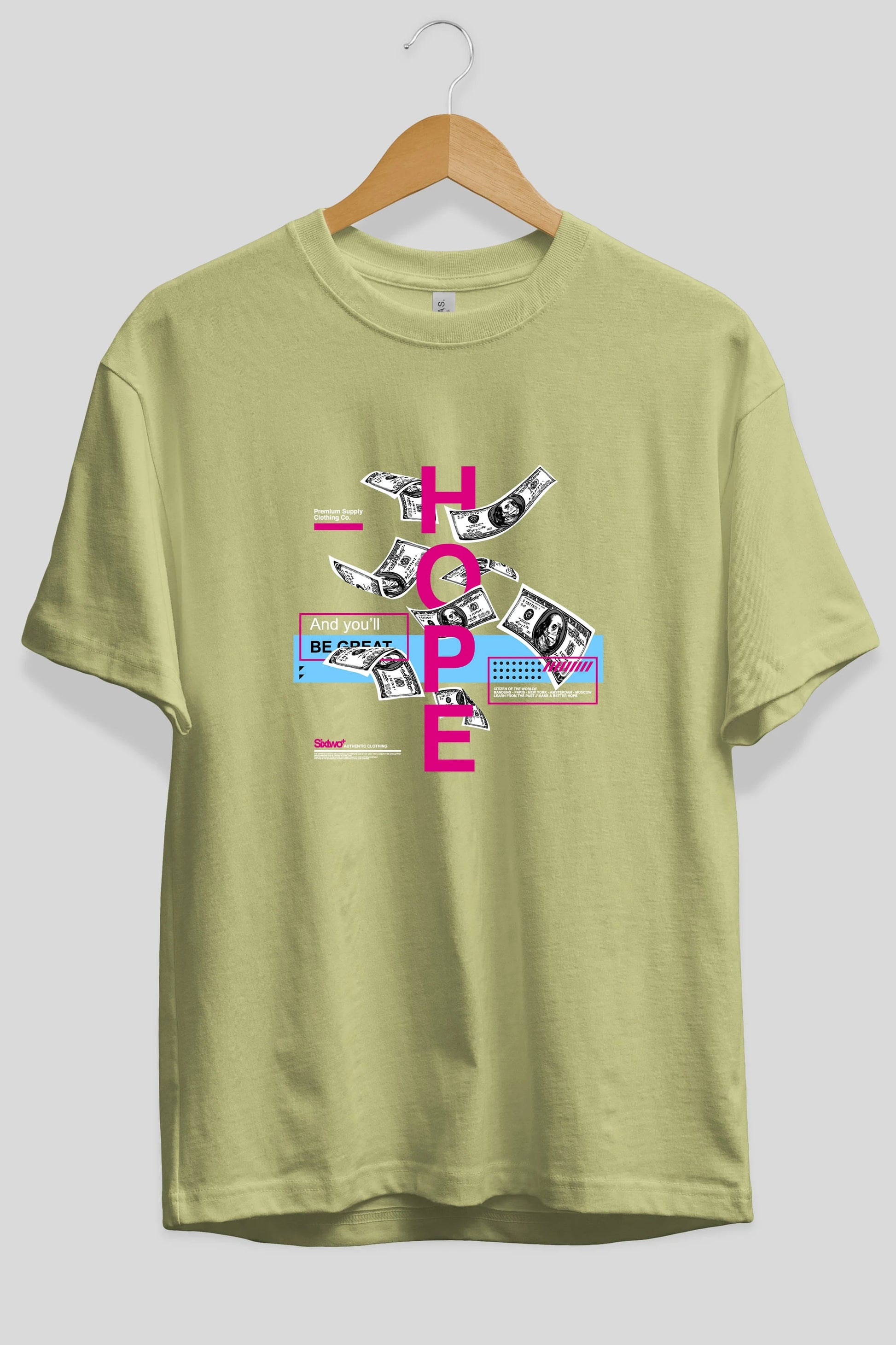 Hope Ön Baskılı Oversize t-shirt Erkek Kadın Unisex