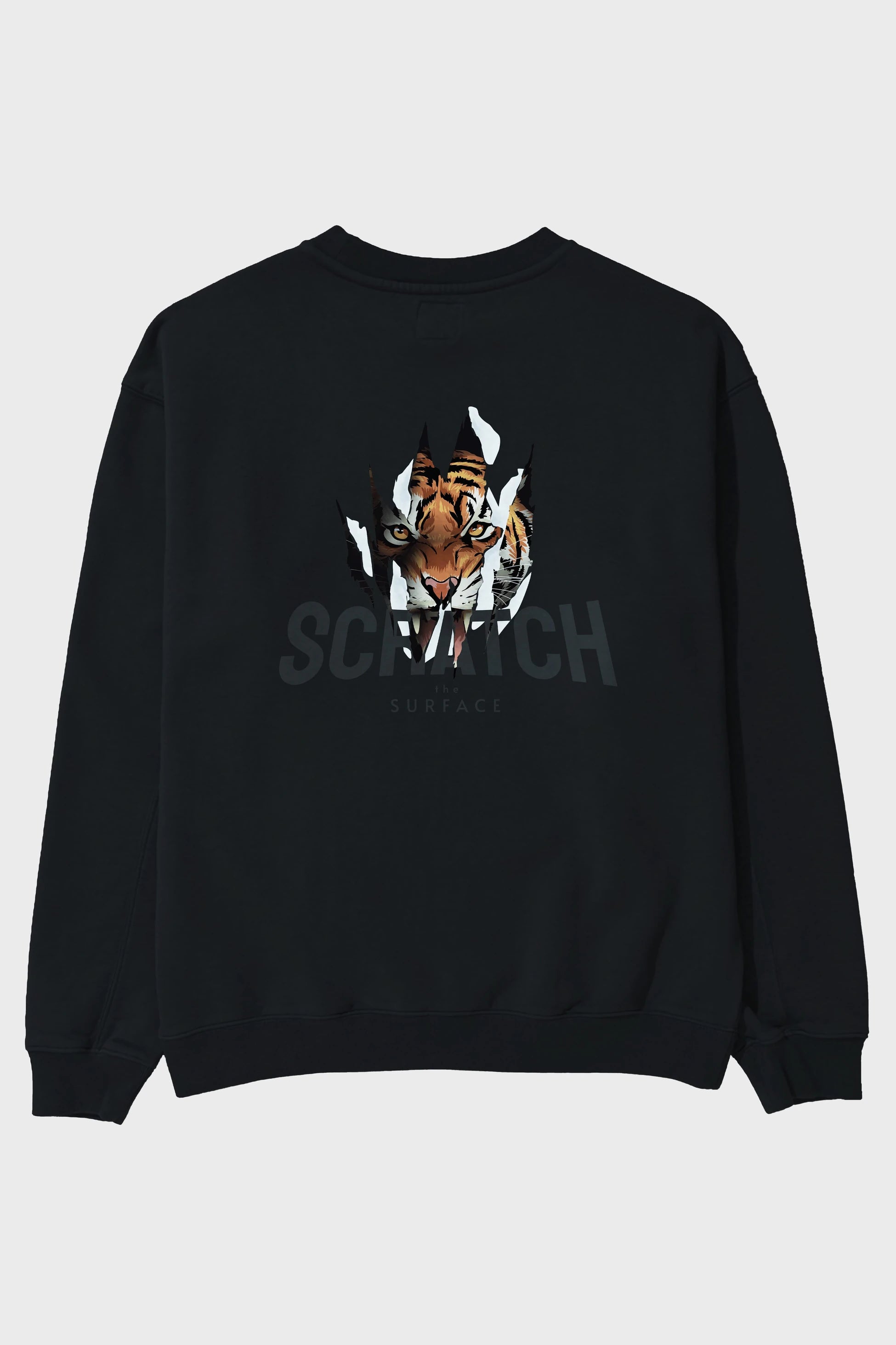 Teddy Bear Scratch Arka Baskılı Oversize Sweatshirt Erkek Kadın Unisex