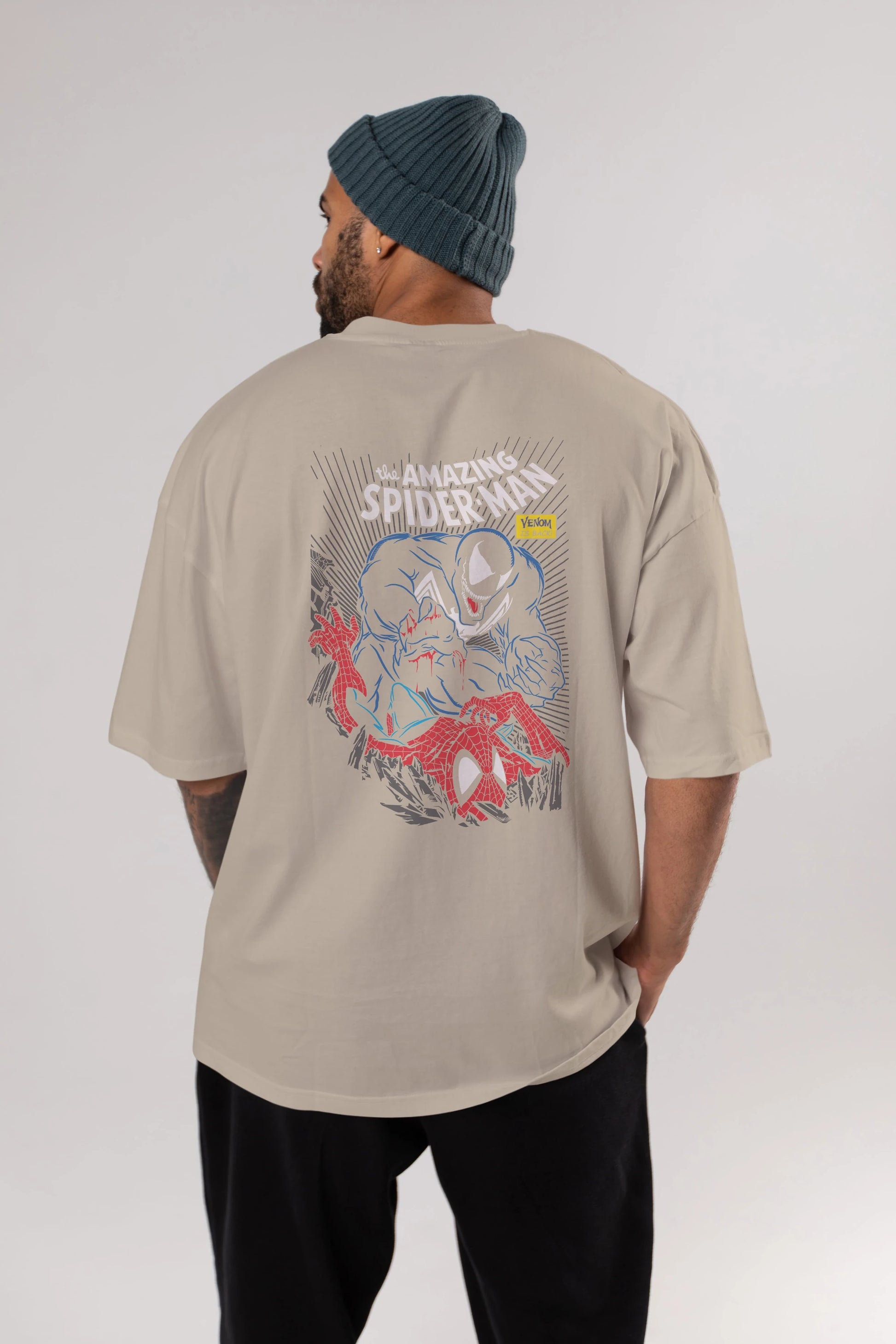 Venom (19) Arka Baskılı Oversize t-shirt Erkek Kadın Unisex %100 Pamuk Bisiklet Yaka tişort