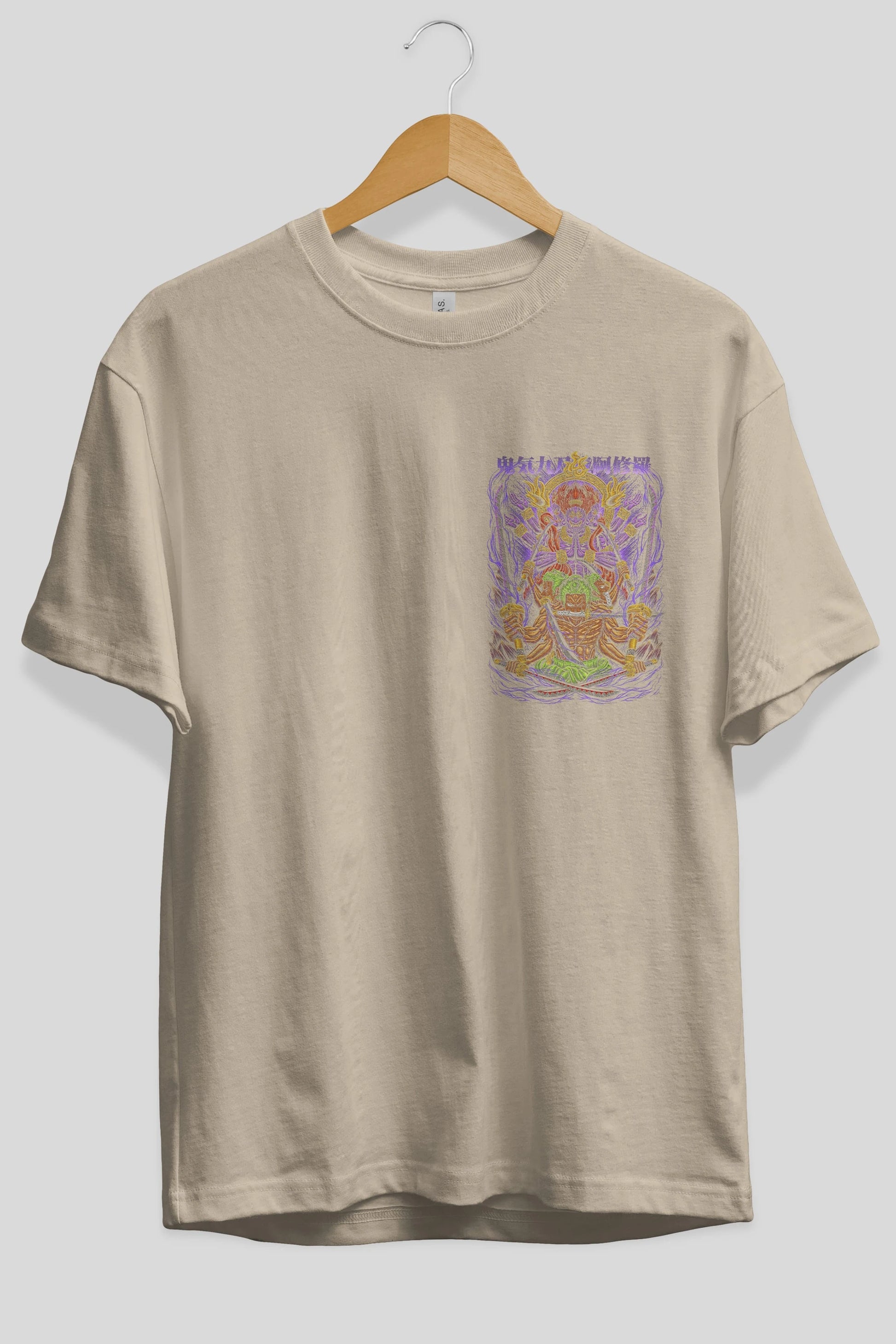 RORONOA ZORO 2 Ön Sol Baskılı Oversize t-shirt Erkek Kadın Unisex %100 Pamuk Bisiklet Yaka tişort