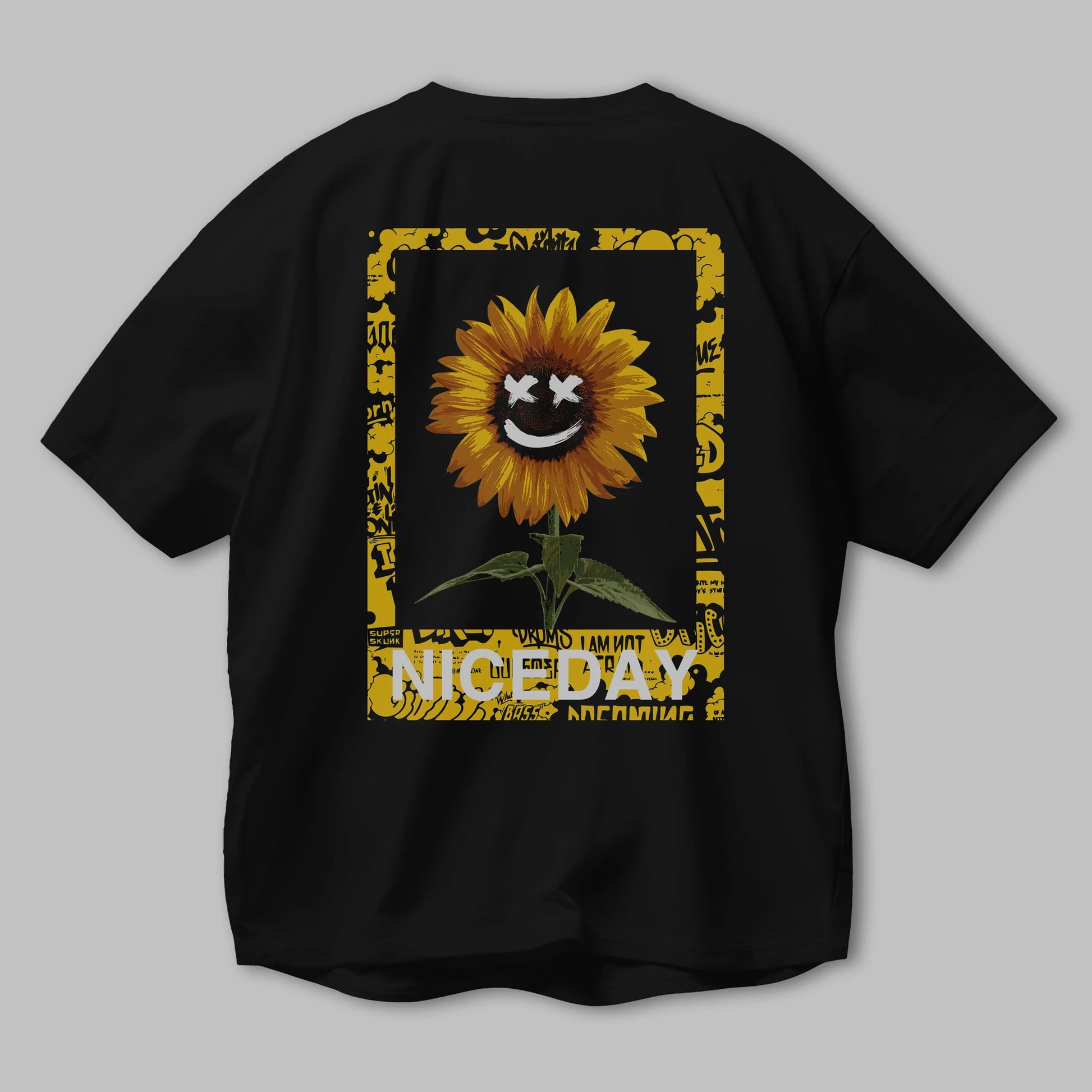 Niceday Streewear Arka Baskılı Oversize t-shirt Erkek Kadın Unisex