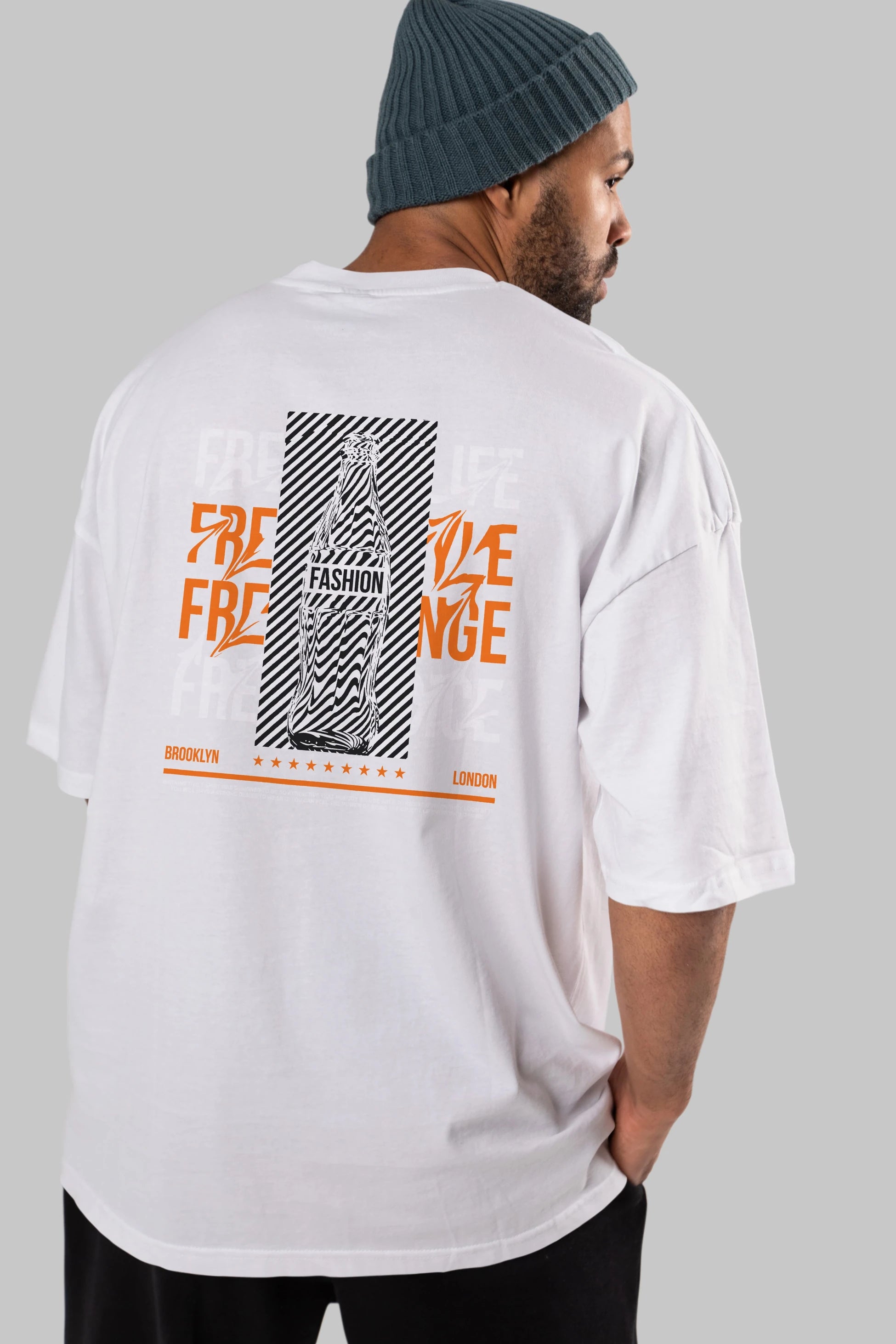 Freedom Life Arka Baskılı Oversize t-shirt Erkek Kadın Unisex