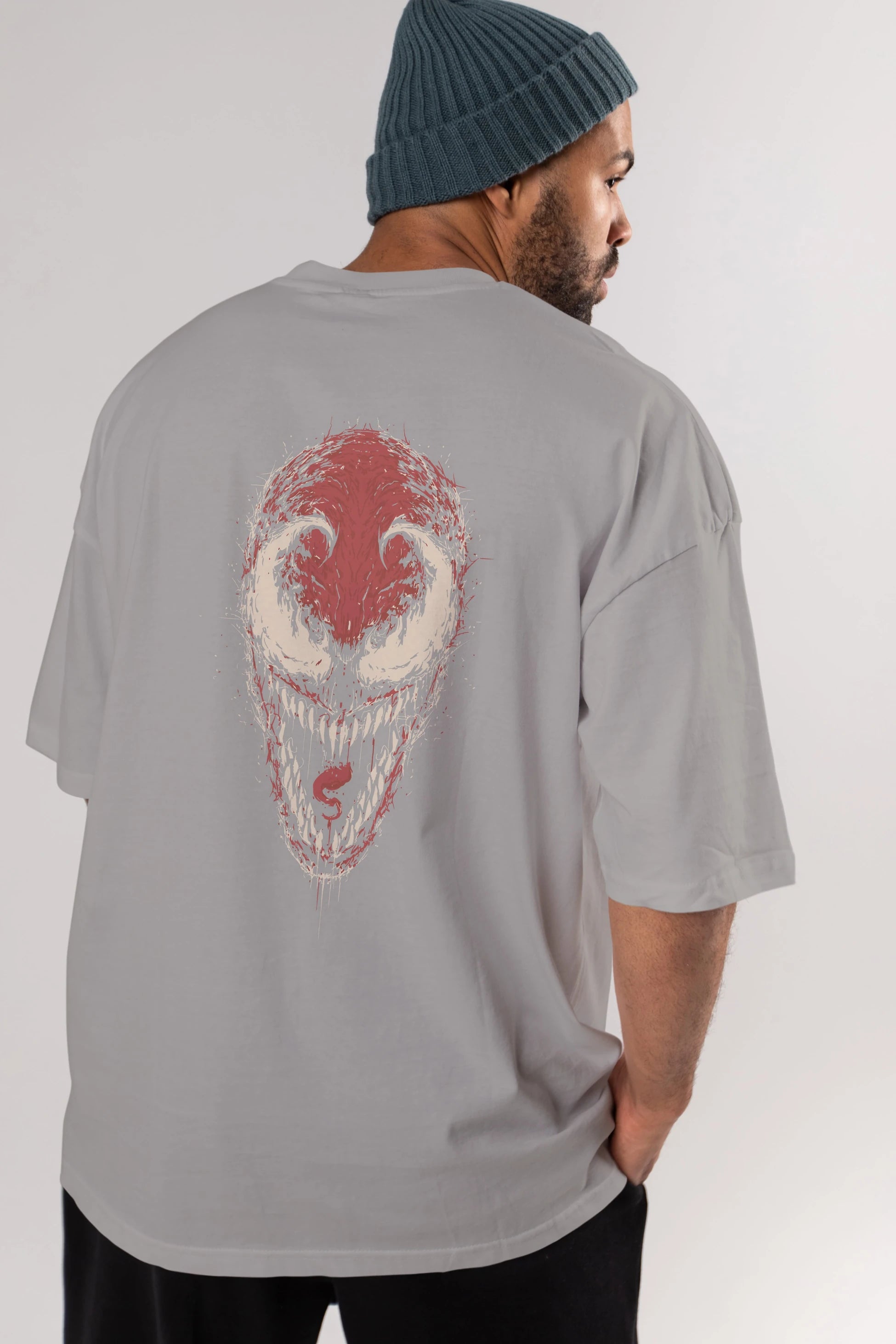 Venom (12) Arka Baskılı Oversize t-shirt Erkek Kadın Unisex %100 Pamuk Bisiklet Yaka tişort