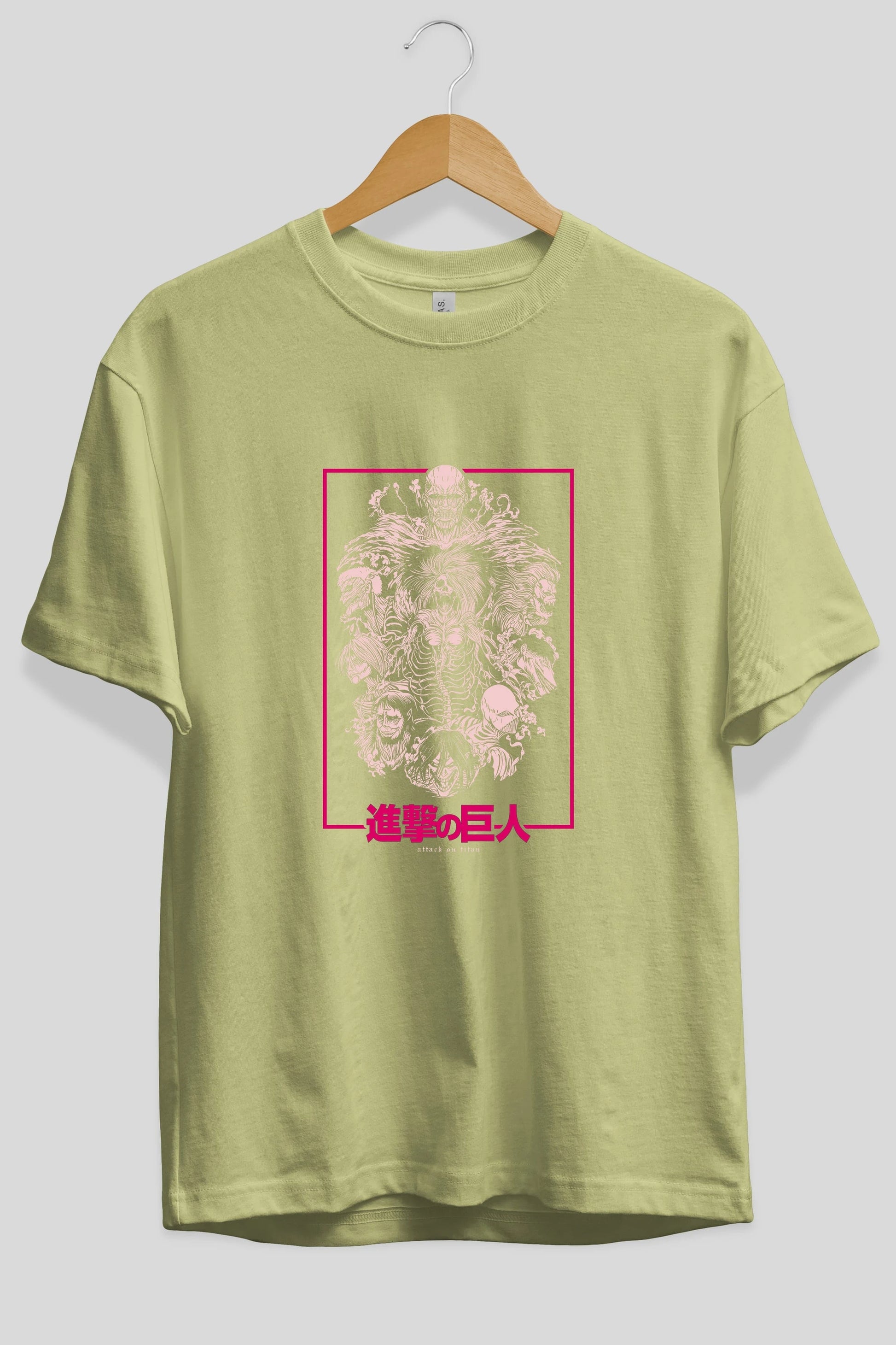 ATTACK ON TITANS Anime Ön Baskılı Oversize t-shirt %100 pamuk Erkek Kadın Unisex