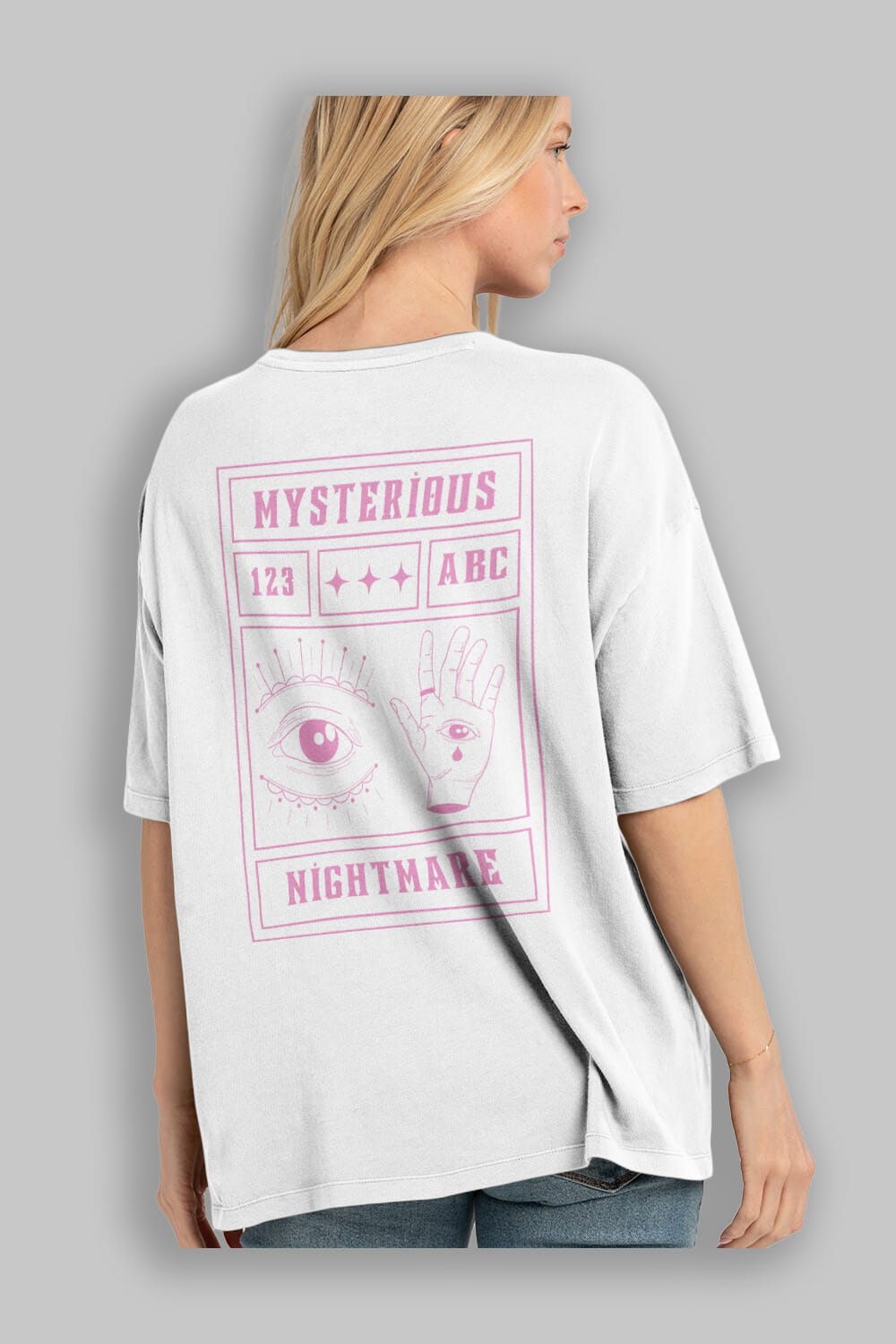Mysterious Nightmare Arka Baskılı Oversize t-shirt Erkek Kadın Unisex