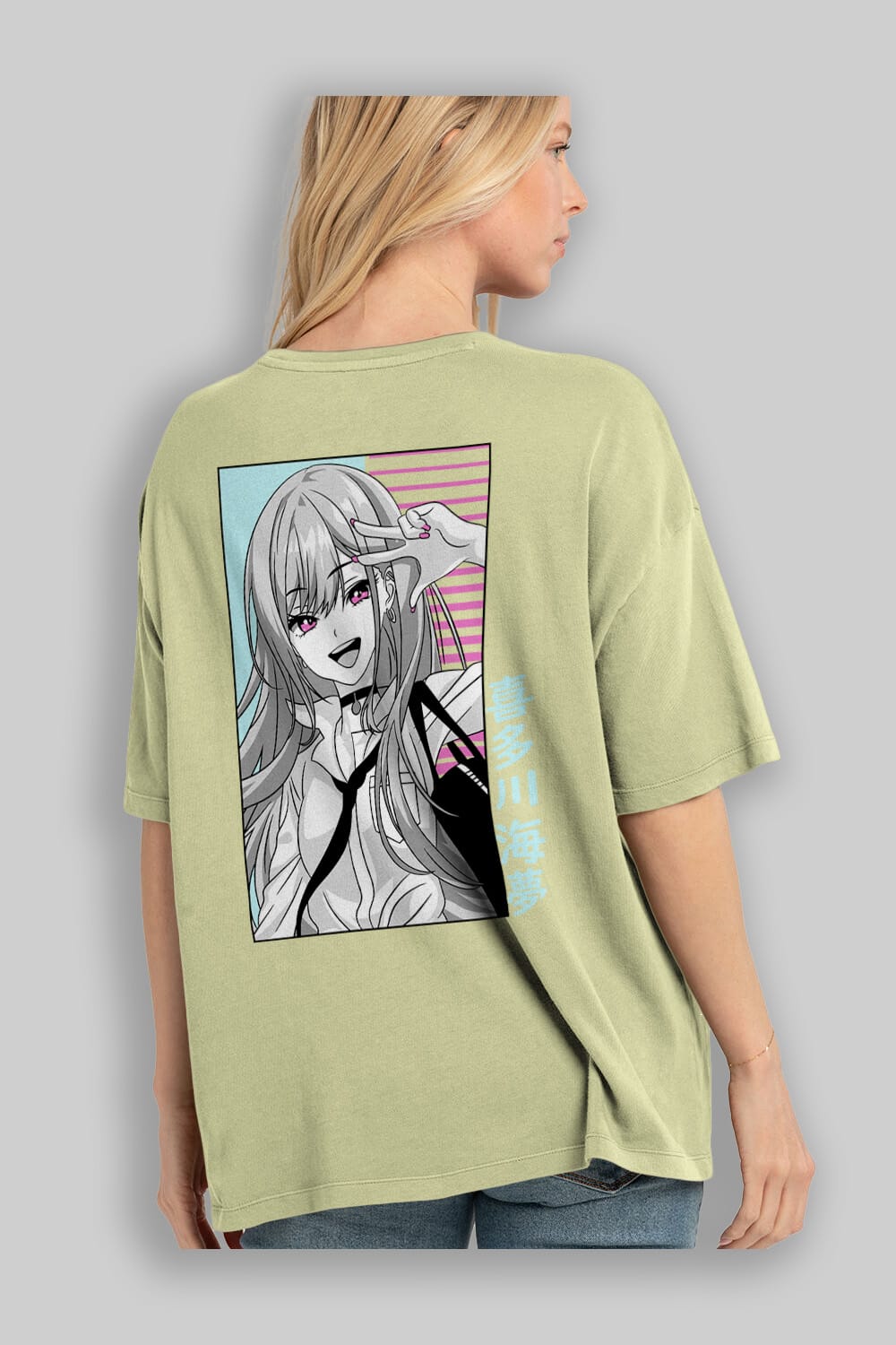 Marin Kitagawa 1 Anime Arka Baskılı Oversize t-shirt Erkek Kadın Unisex