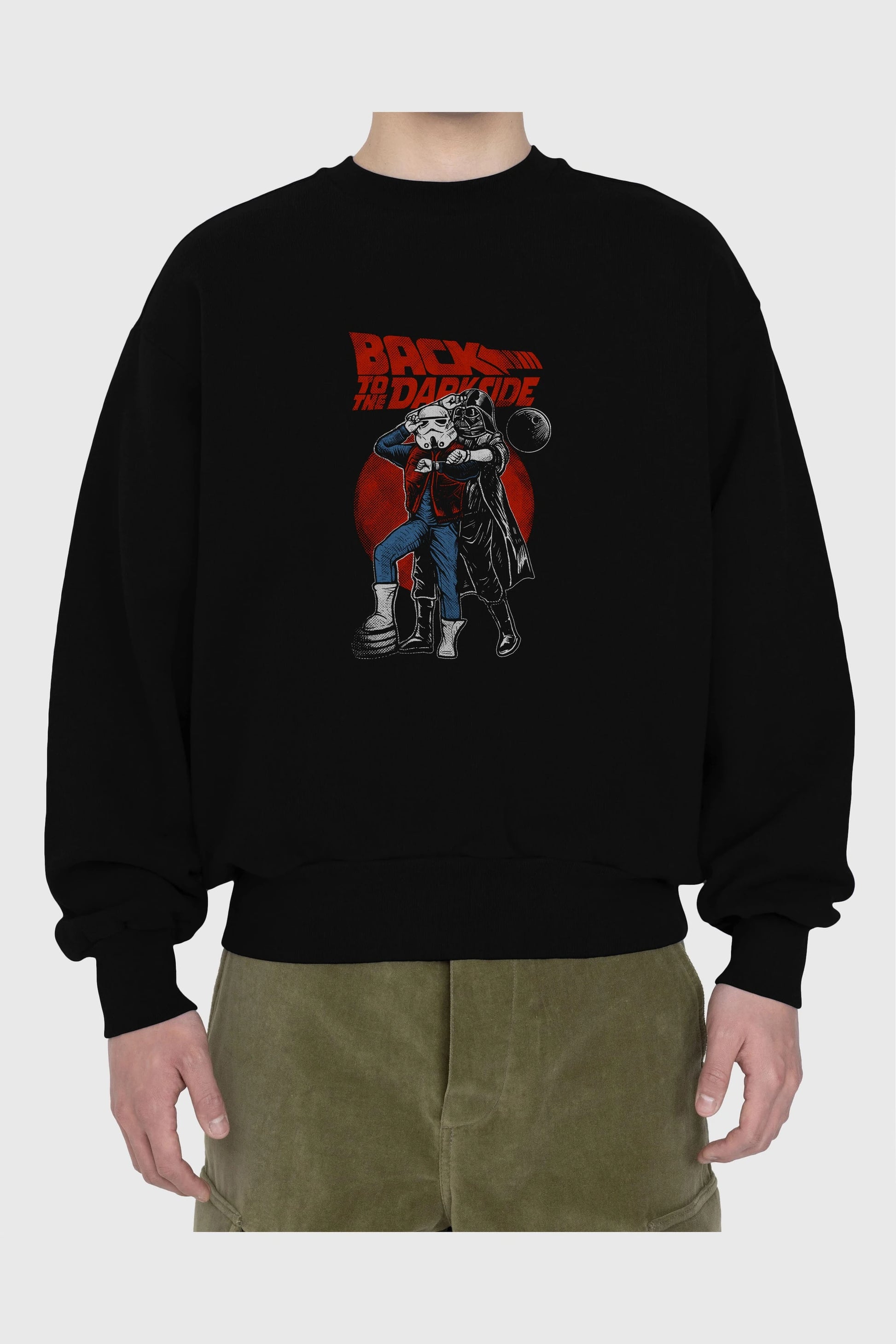 Back To The Darkside Ön Baskılı Oversize Sweatshirt Erkek Kadın Unisex