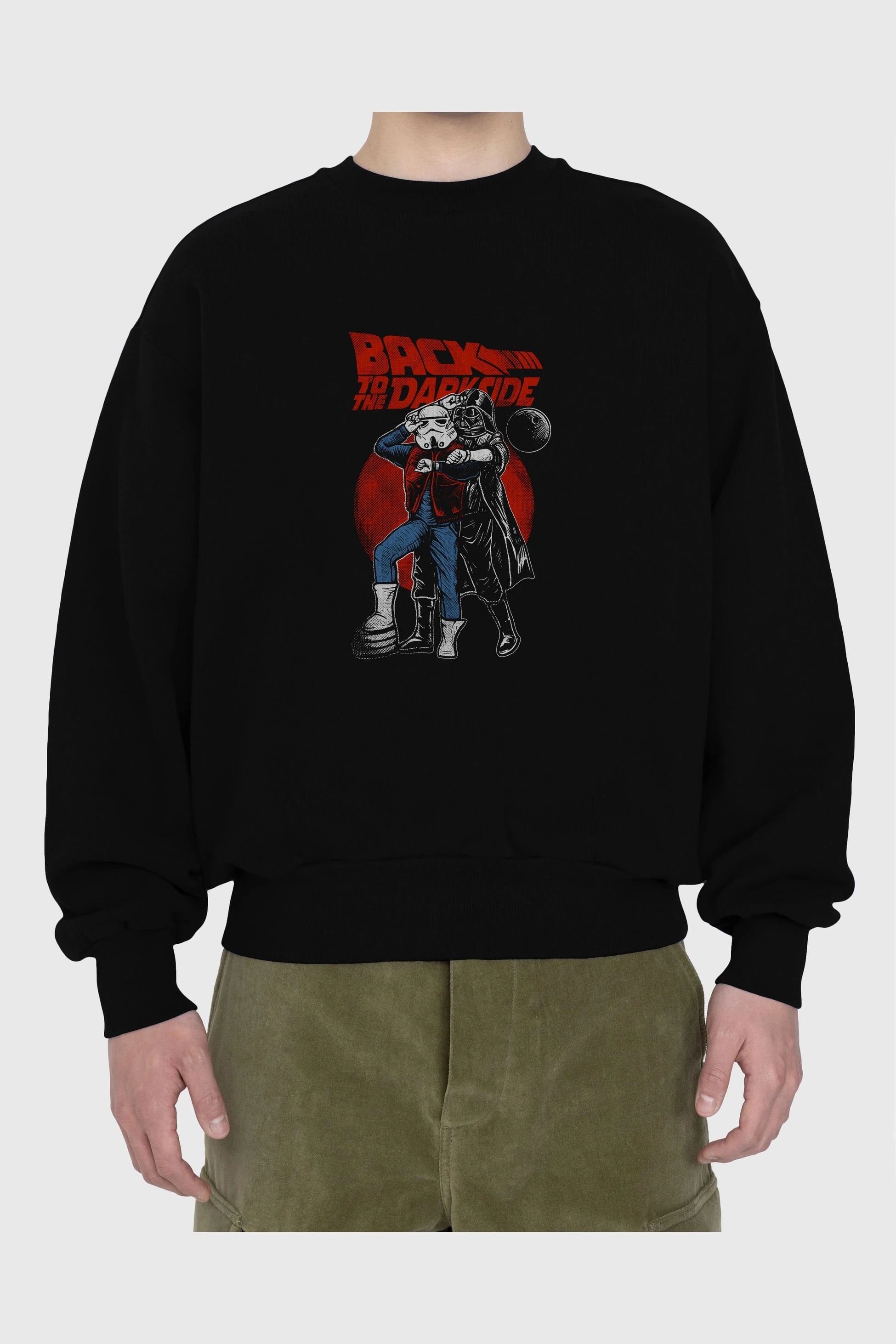 Back To The Darkside Ön Baskılı Oversize Sweatshirt Erkek Kadın Unisex