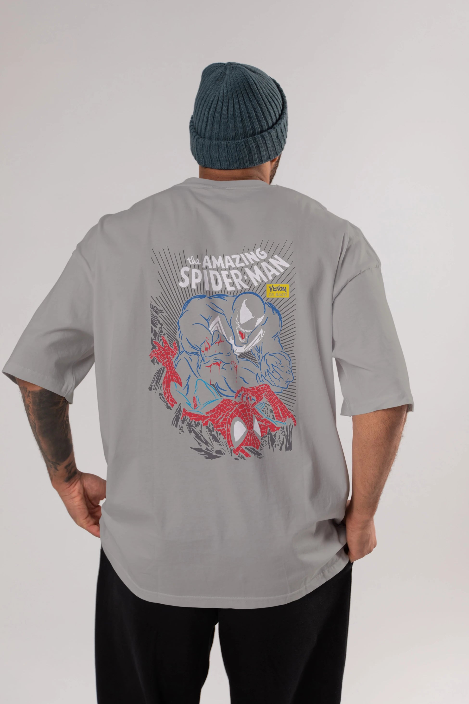 Venom (19) Arka Baskılı Oversize t-shirt Erkek Kadın Unisex %100 Pamuk Bisiklet Yaka tişort