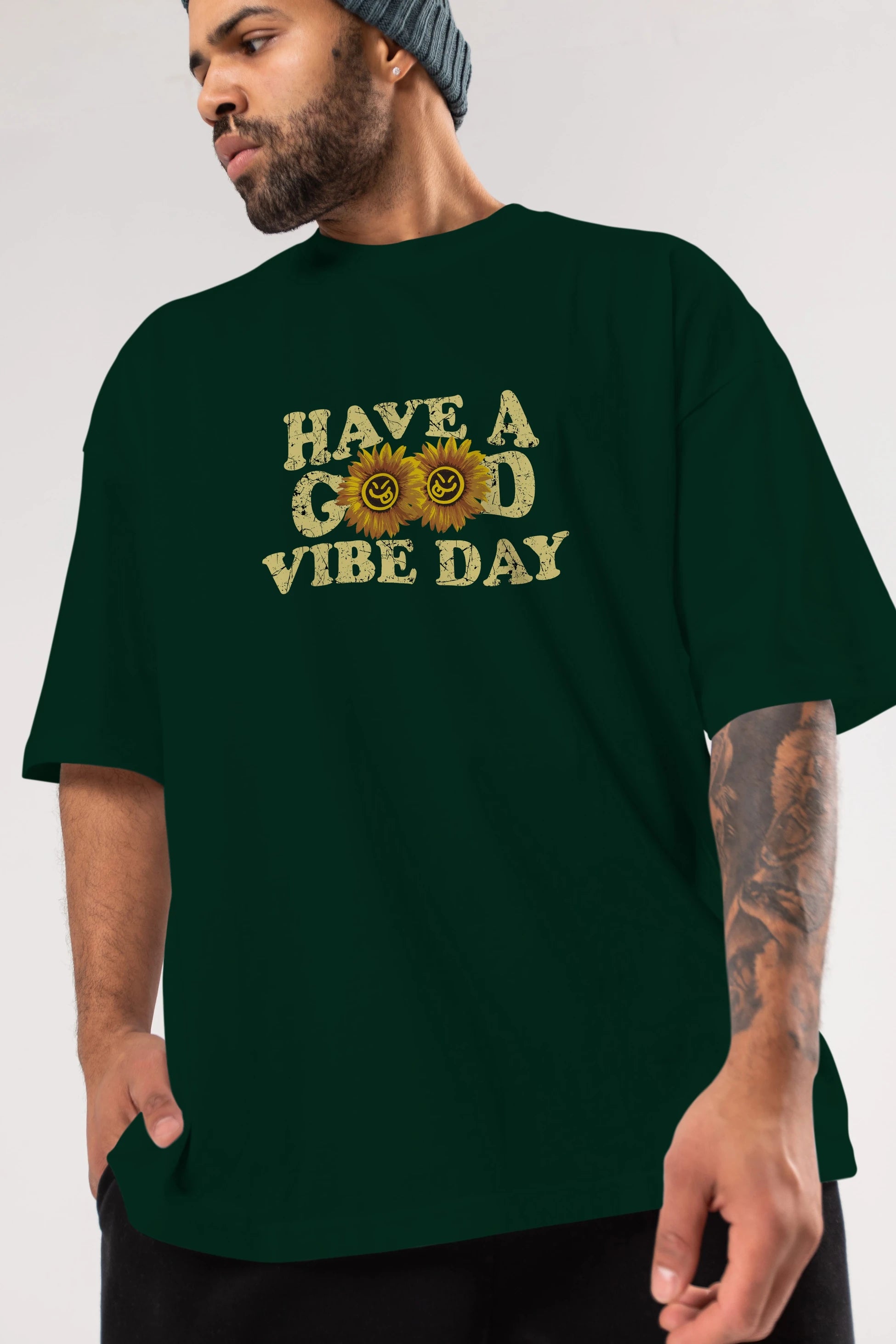 Have a Good Vibe Day Ön Baskılı Oversize t-shirt Erkek Kadın Unisex