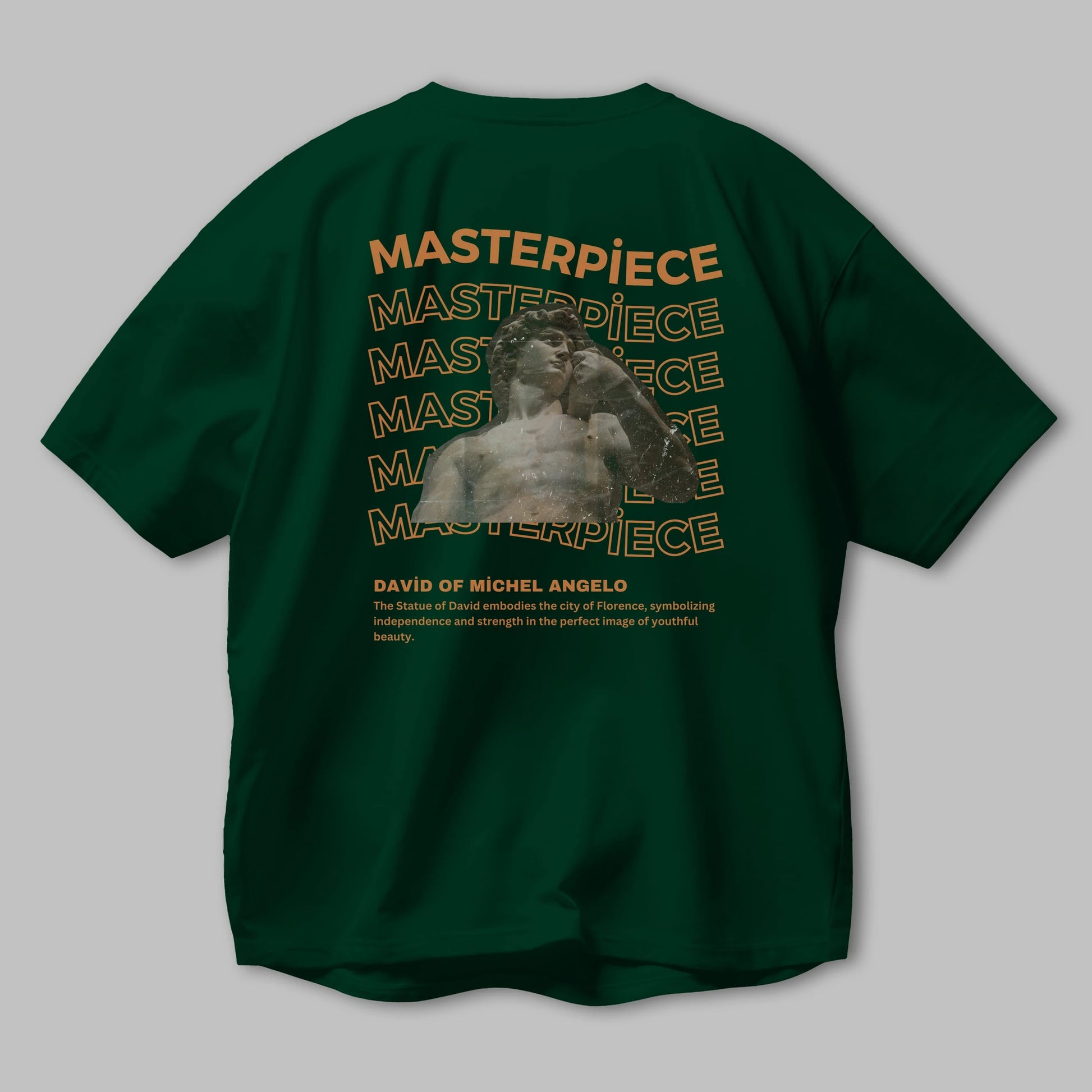 Masterpiece Yazılı Arka Baskılı Oversize t-shirt Erkek Kadın Unisex