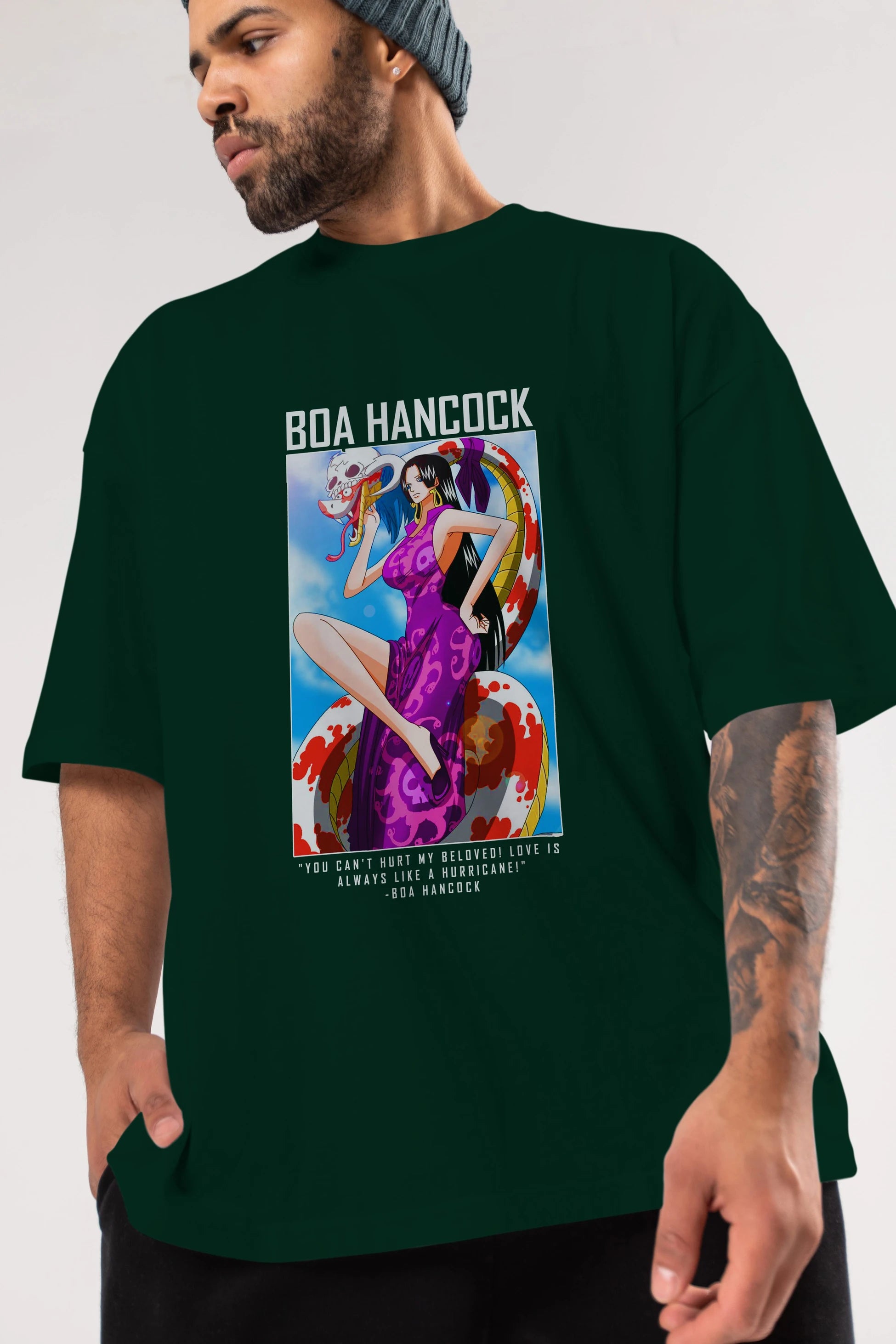 Boa Hancock Anime Ön Baskılı Oversize t-shirt Erkek Kadın Unisex