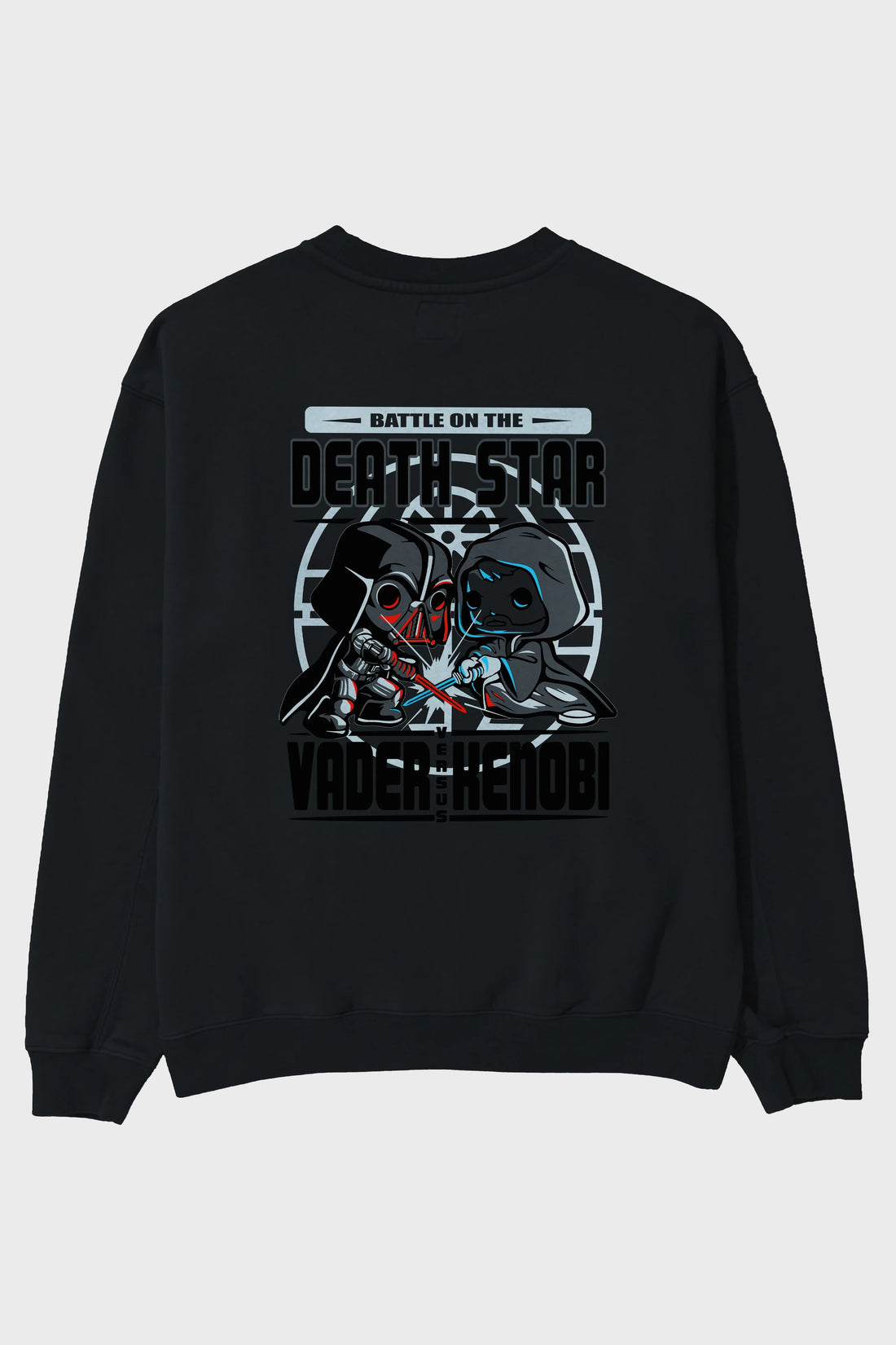 Vader Kenobi Arka Baskılı Oversize Sweatshirt Erkek Kadın Unisex