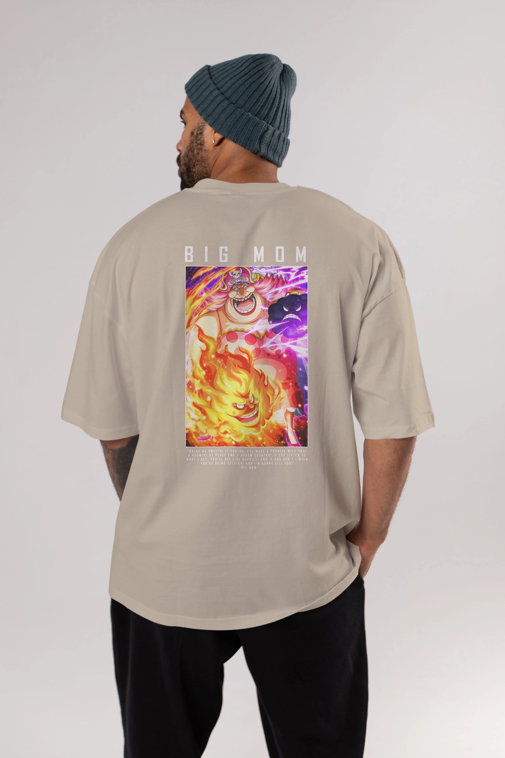 Charlotte Linlin Anime Arka Baskılı Oversize t-shirt Erkek Kadın Unisex %100 pamuk tişort
