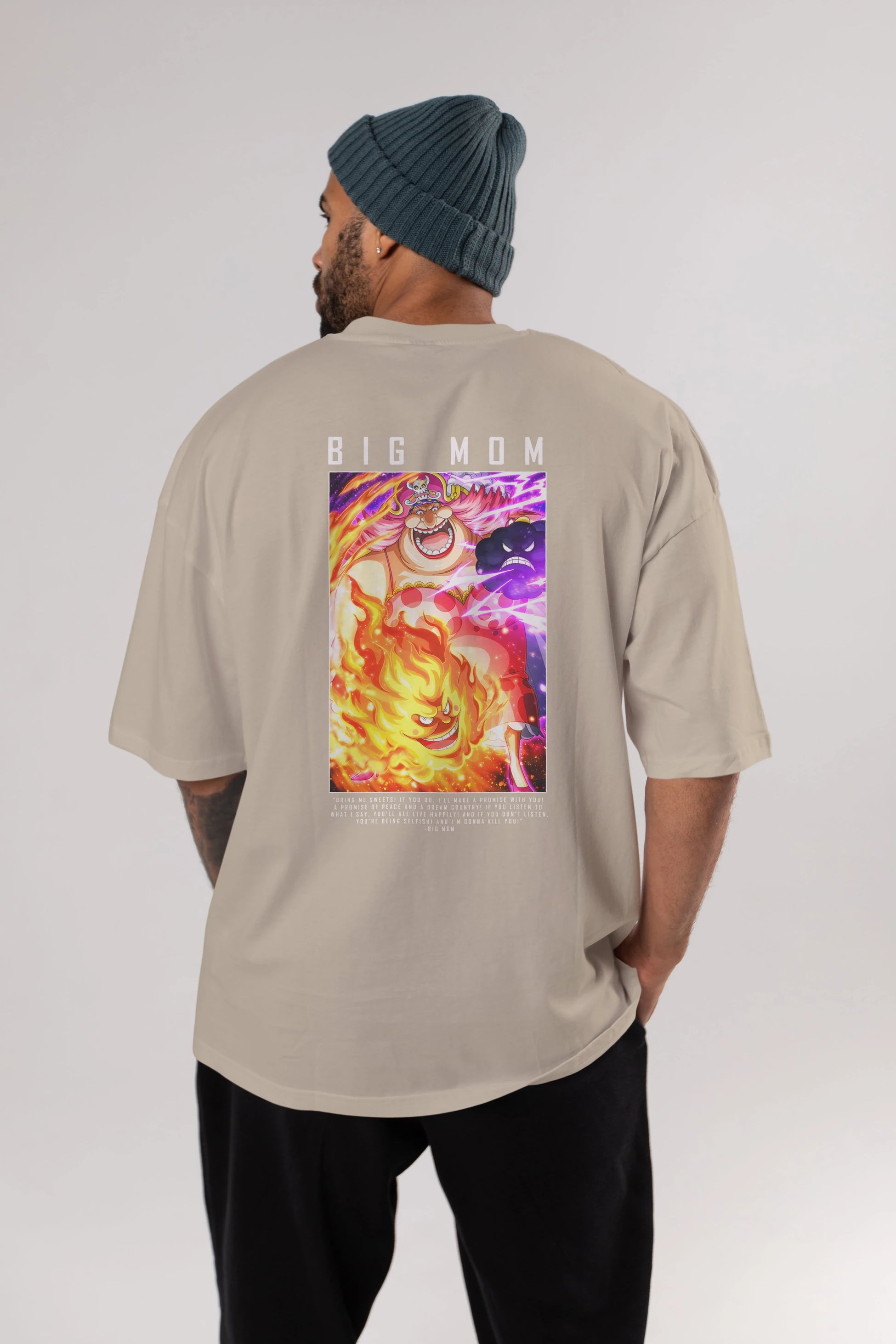 Charlotte Linlin Anime Arka Baskılı Oversize t-shirt Erkek Kadın Unisex %100 pamuk tişort