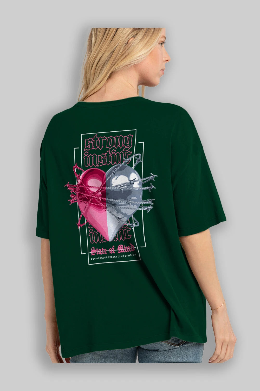 State of Mind Arka Baskılı Oversize t-shirt Erkek Kadın Unisex