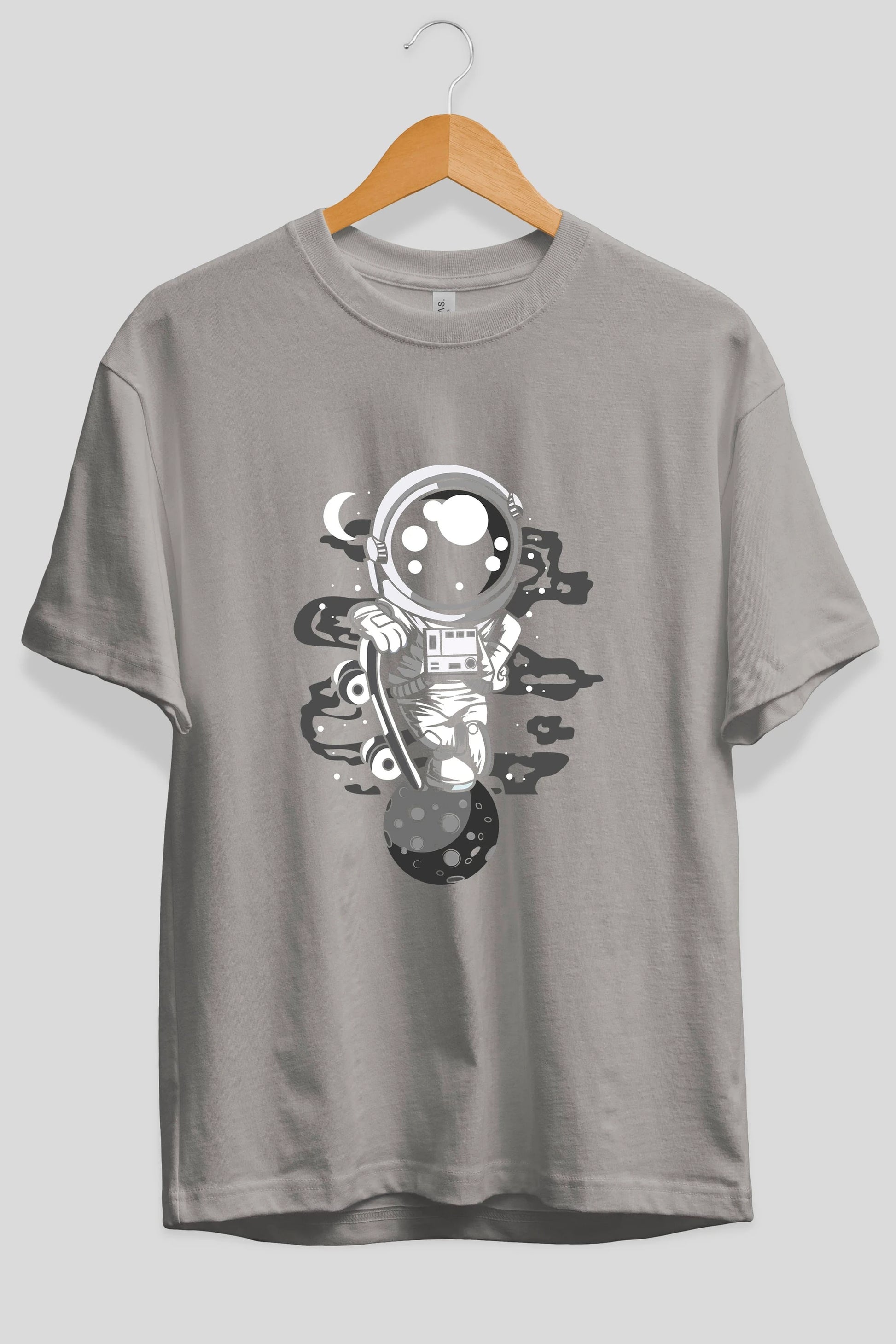 Astronaut Skater Boy Ön Baskılı Oversize t-shirt Erkek Kadın Unisex