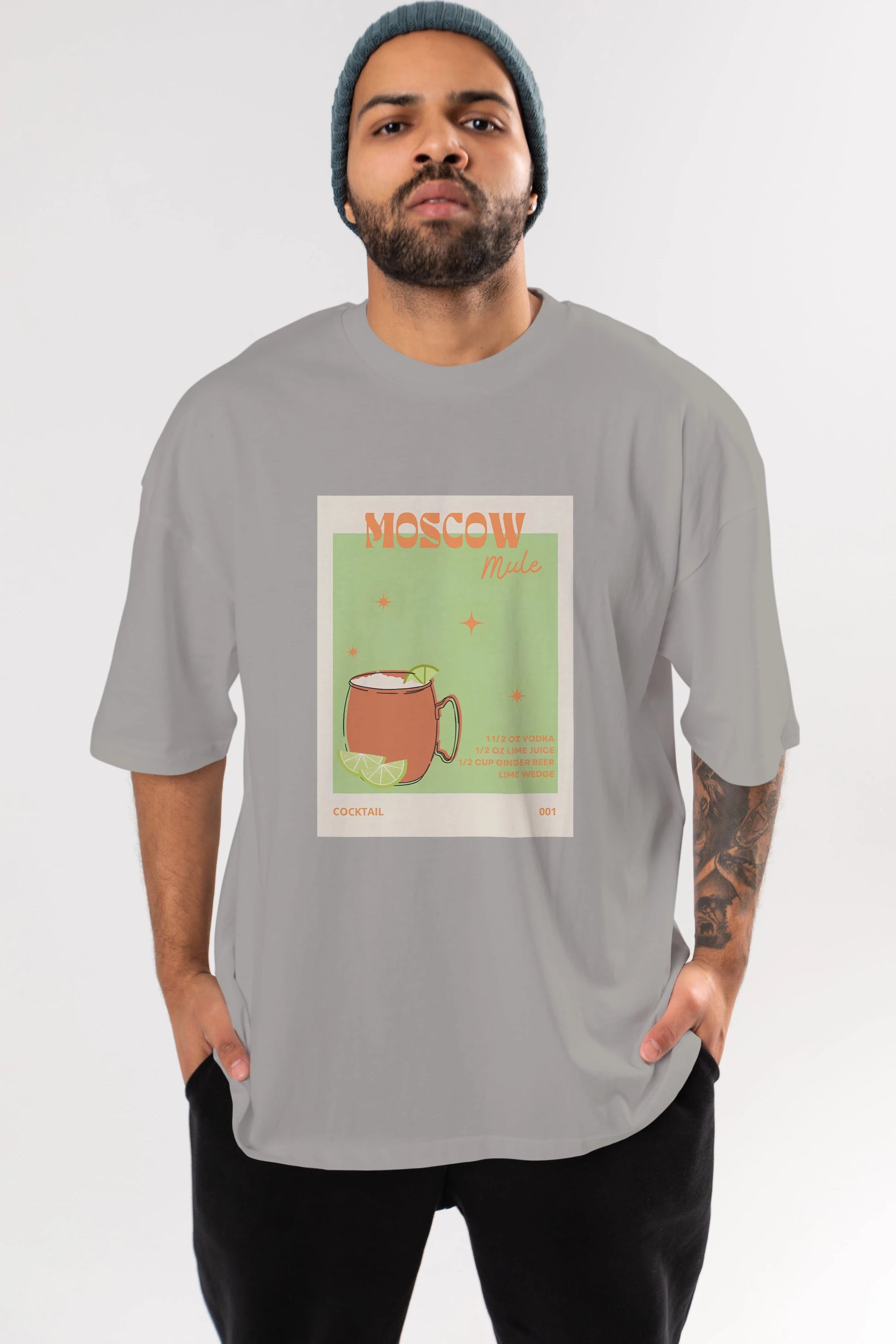 Moscow Mule 2 Ön Baskılı Oversize t-shirt Erkek Kadın Unisex %100 Pamuk Bisiklet Yaka tişort
