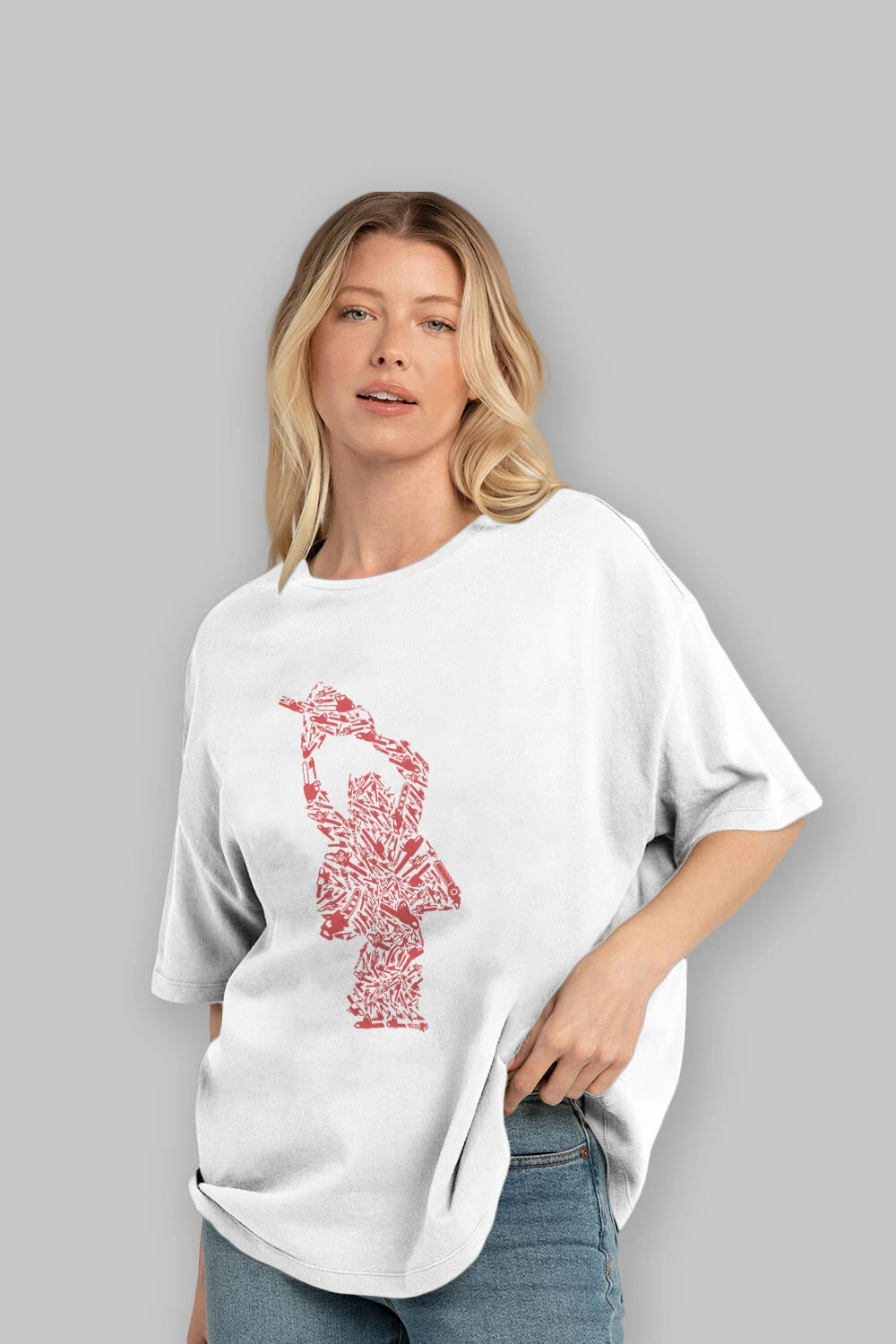 Chainsaw Ön Baskılı Oversize t-shirt %100 pamuk Erkek Kadın Unisex
