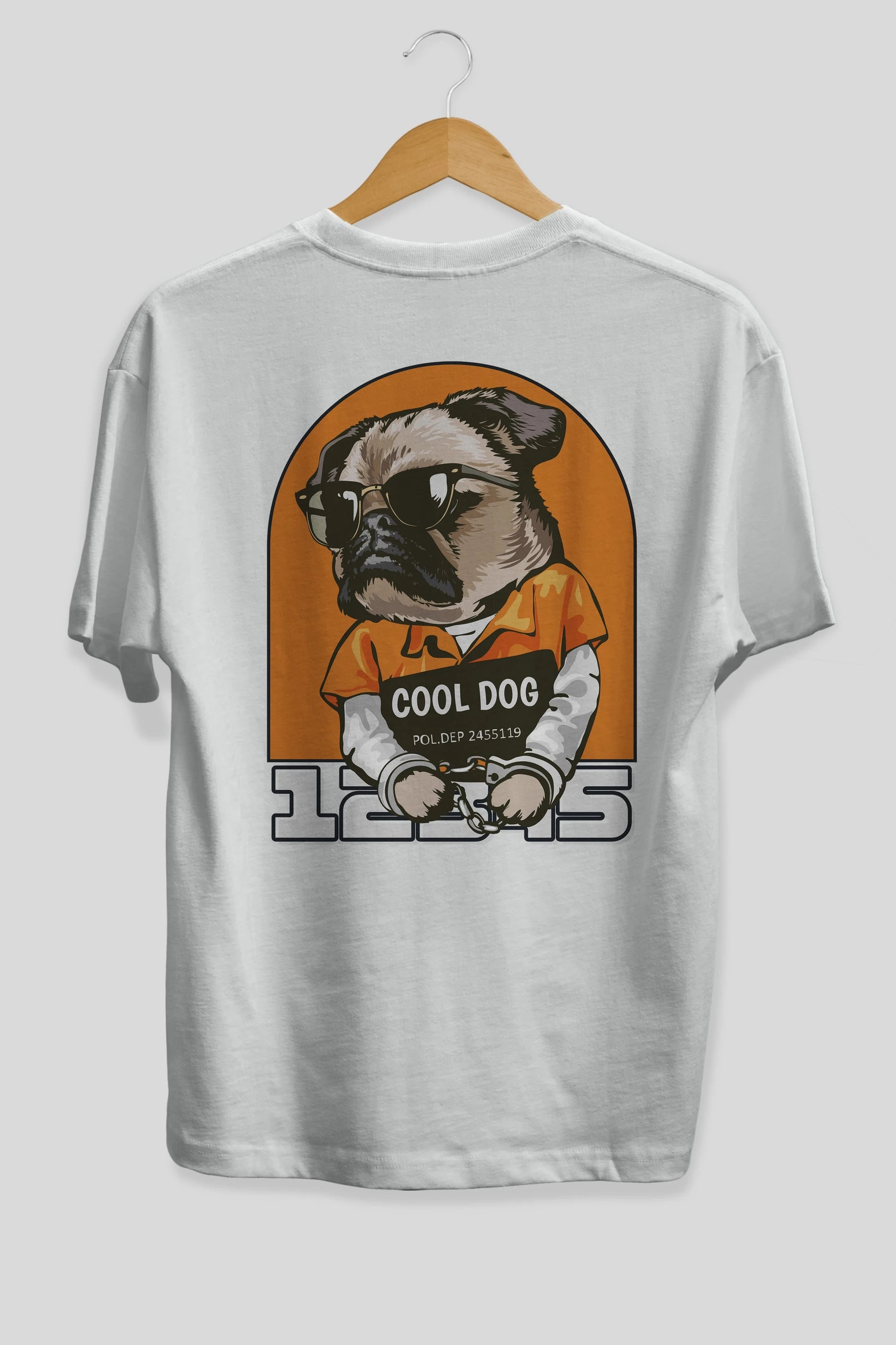 Cool Dog Arka Baskılı Oversize t-shirt Erkek Kadın Unisex