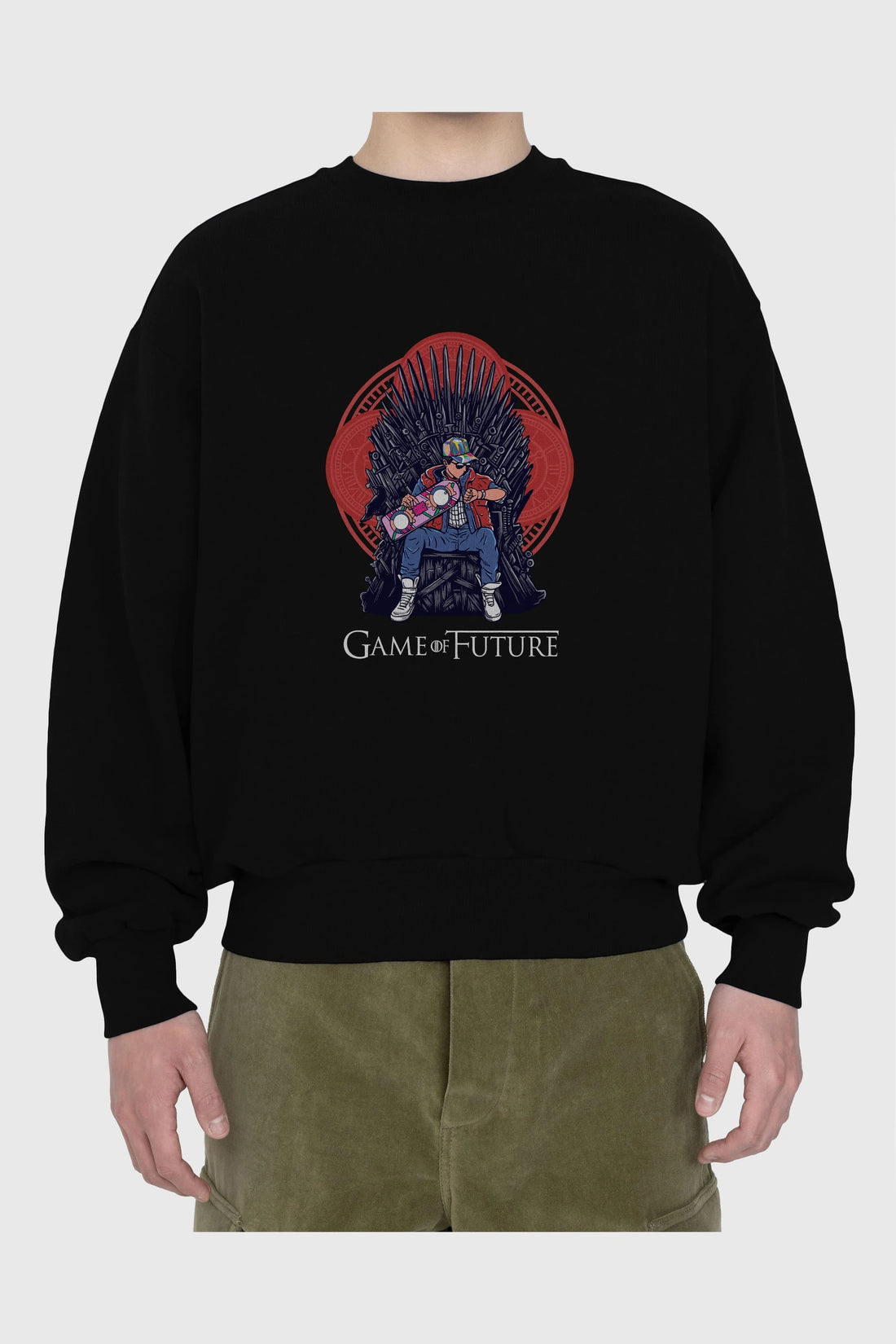 Game Of Future Ön Baskılı Oversize Sweatshirt Erkek Kadın Unisex
