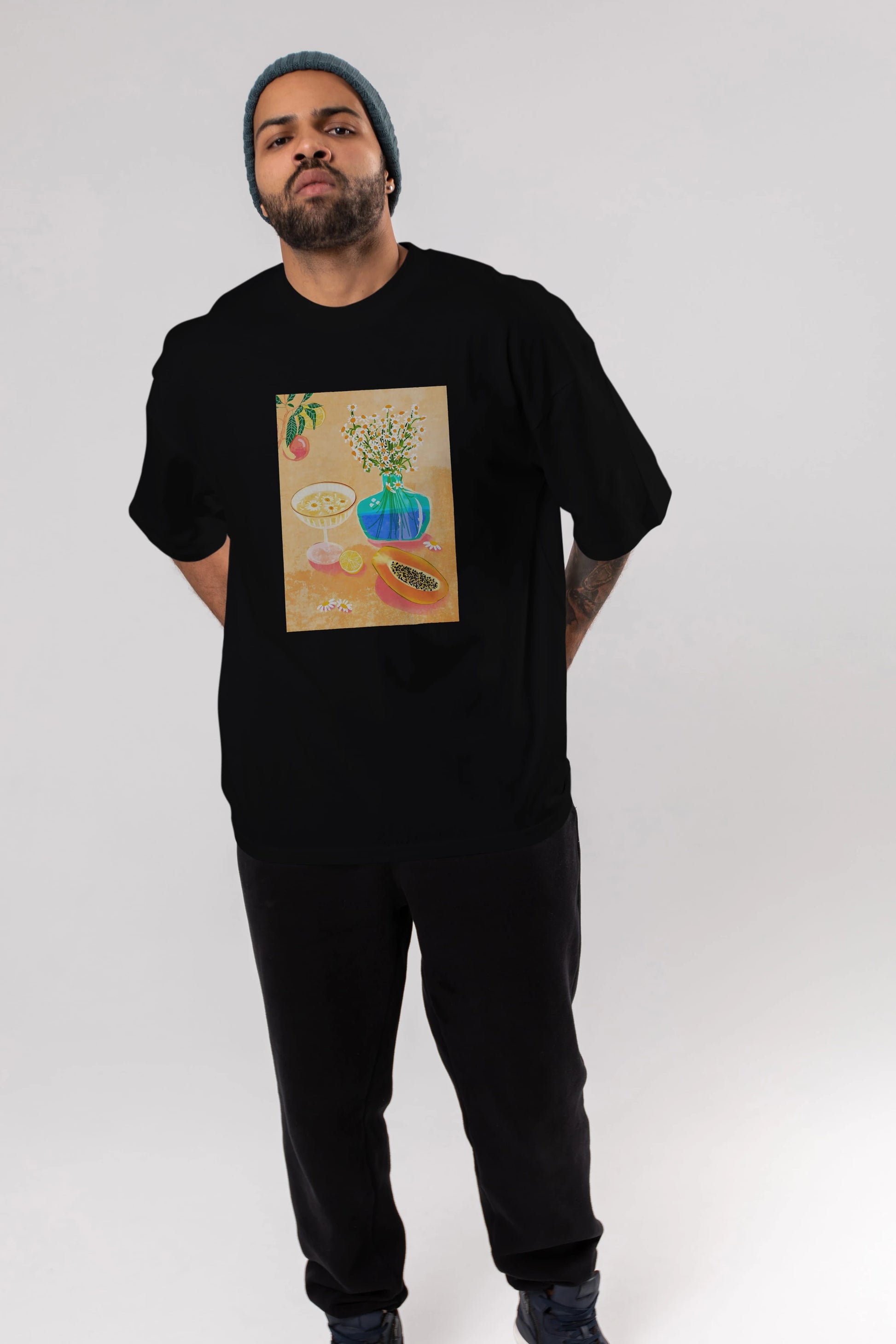 Cheers 2 Ön Baskılı Oversize t-shirt Erkek Kadın Unisex %100 Pamuk Bisiklet Yaka tişort