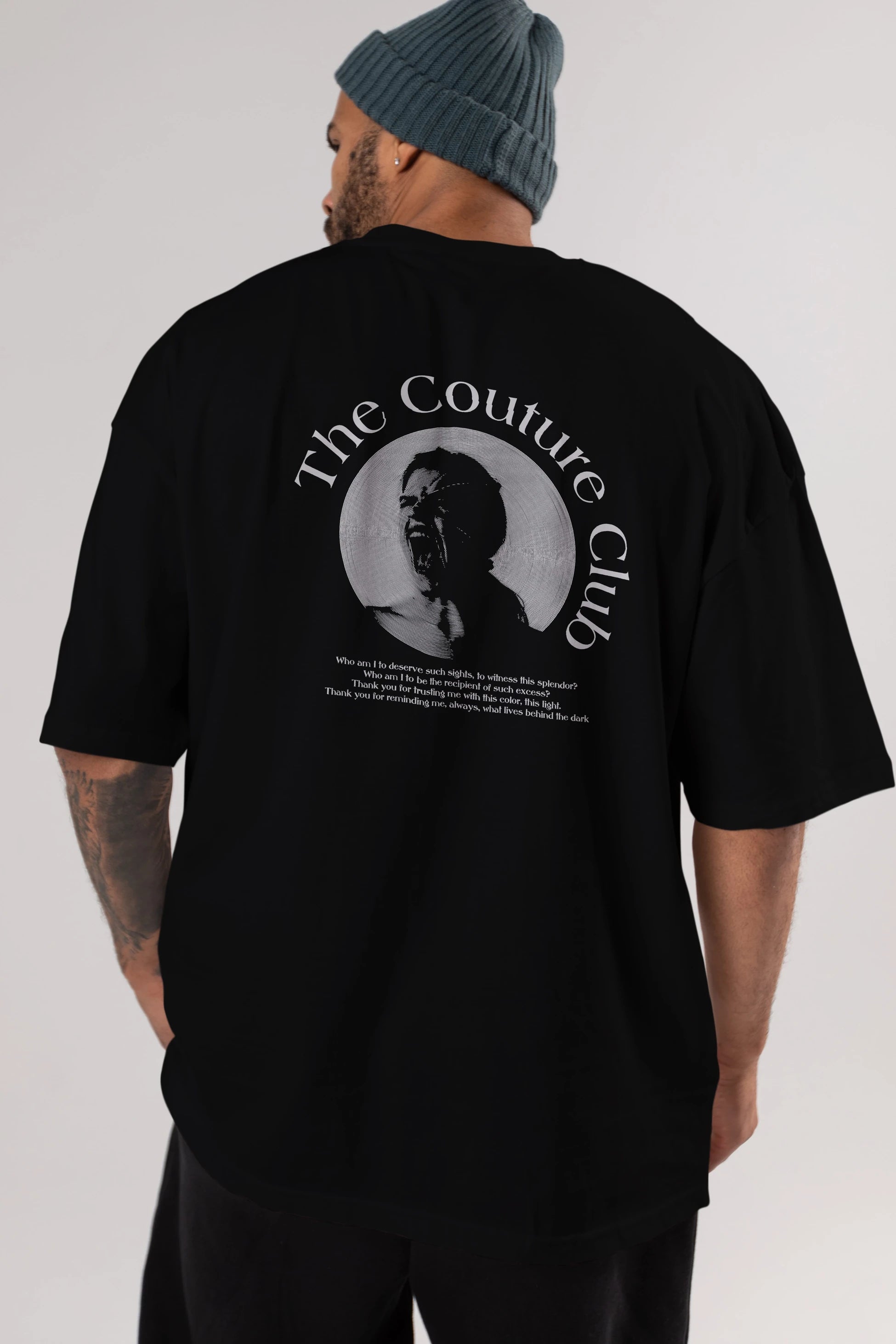 The Couture Club Arka Baskılı Oversize t-shirt Erkek Kadın Unisex
