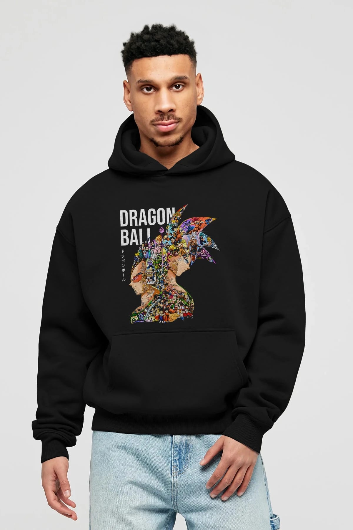 DRAGON BALL ART (5) Anime Ön Baskılı Hoodie Oversize Kapüşonlu Sweatshirt Erkek Kadın Unisex