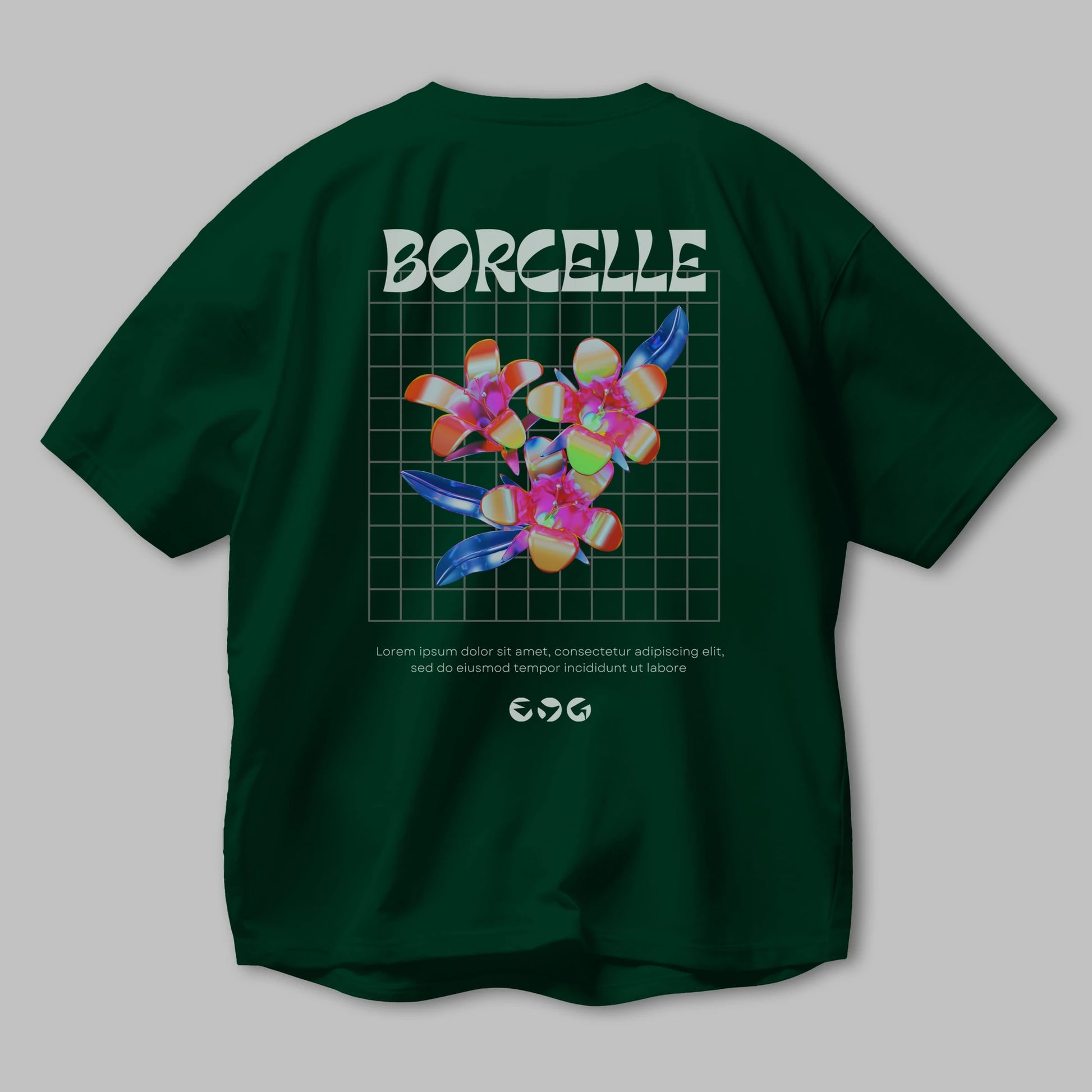 Borcelle Streetwear Arka Baskılı Oversize t-shirt Erkek Kadın Unisex