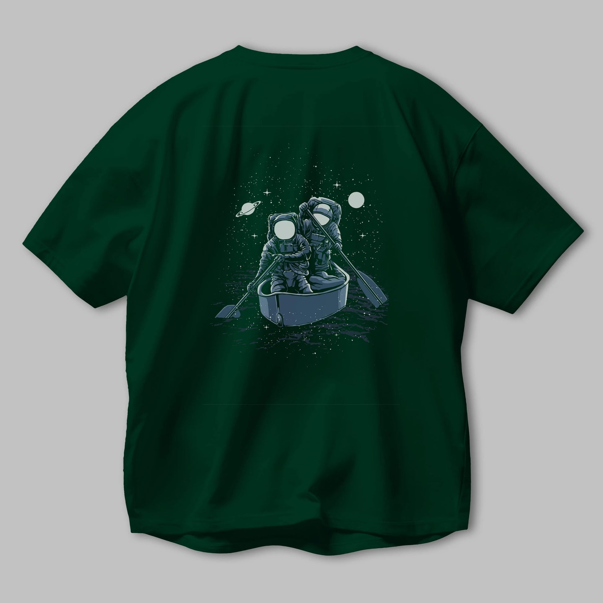 Across The Galaxy Arka Baskılı Oversize t-shirt Erkek Kadın Unisex %100 Pamuk
