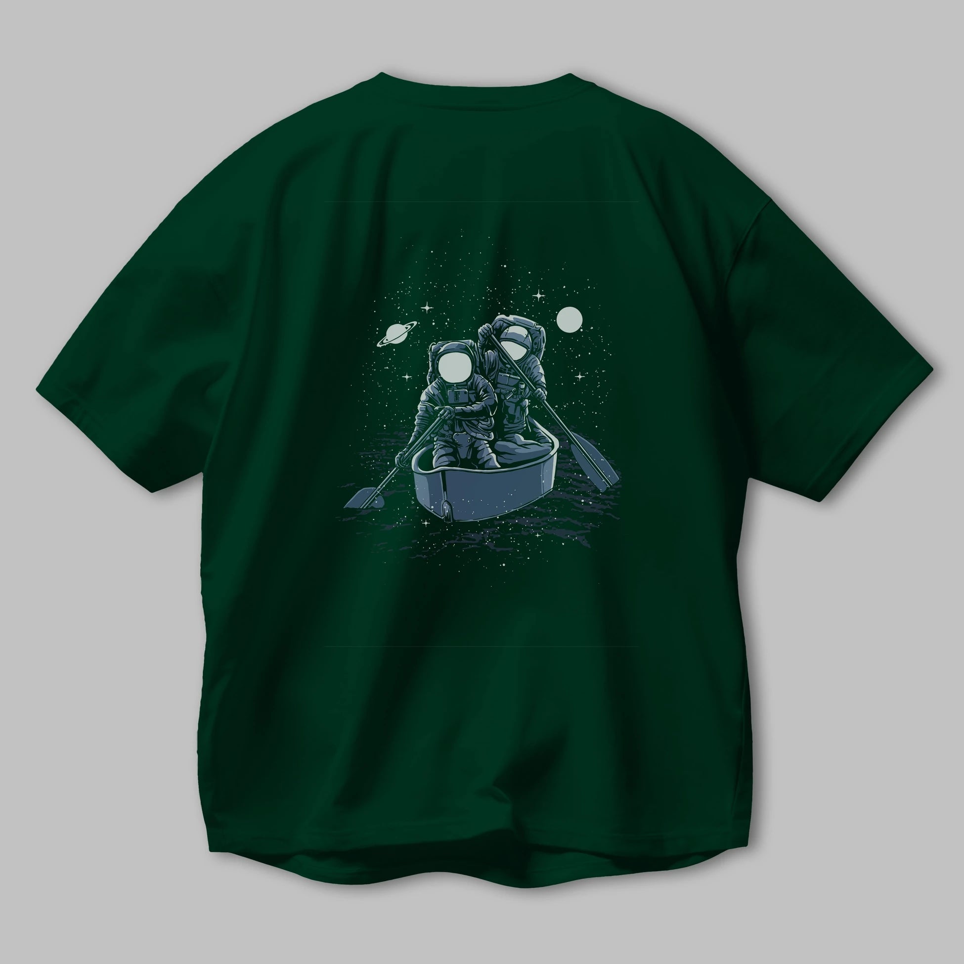 Across The Galaxy Arka Baskılı Oversize t-shirt Erkek Kadın Unisex %100 Pamuk