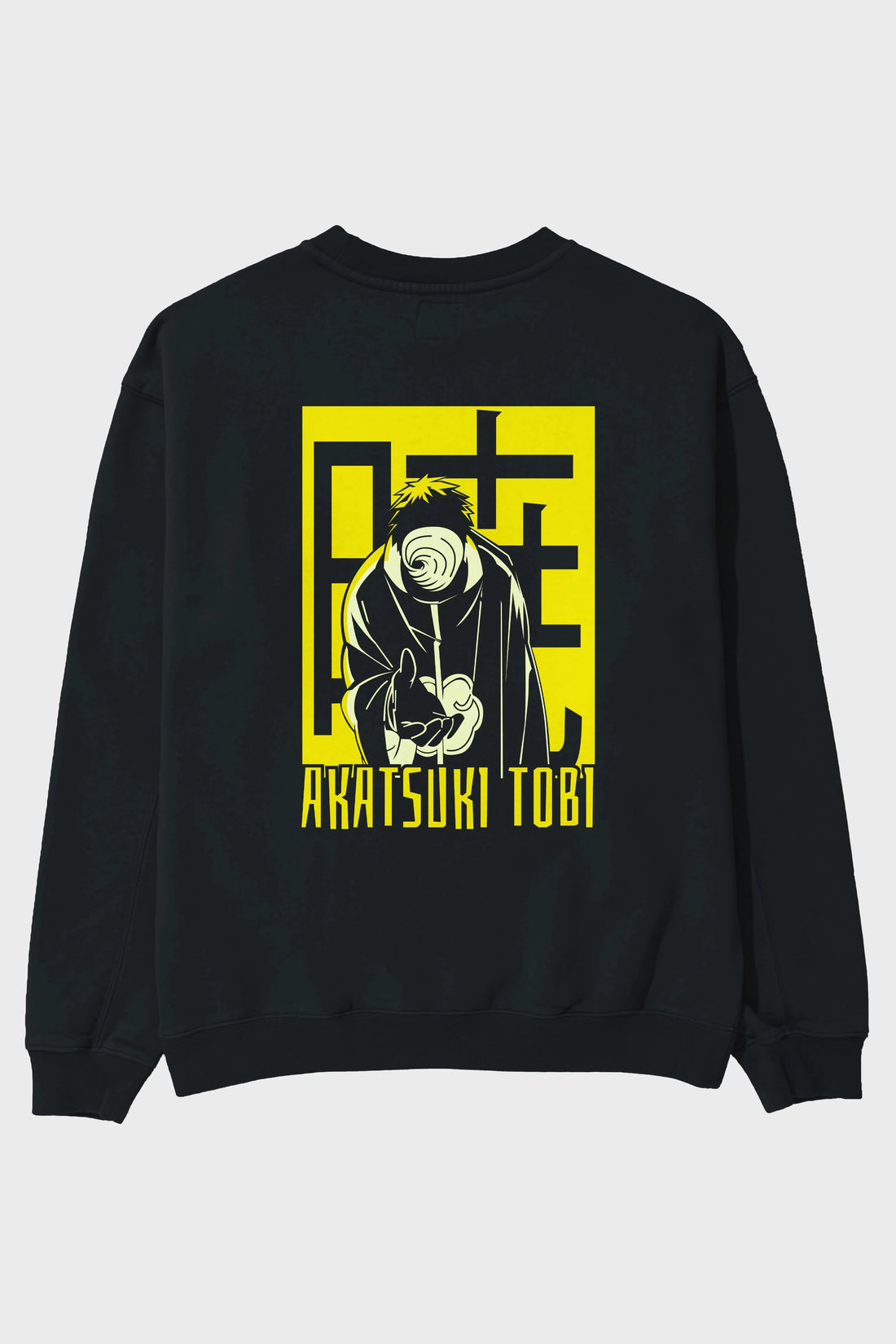 AKATSUKI OBITO NARUTO Anime Arka Baskılı Oversize Sweatshirt Erkek Kadın Unisex